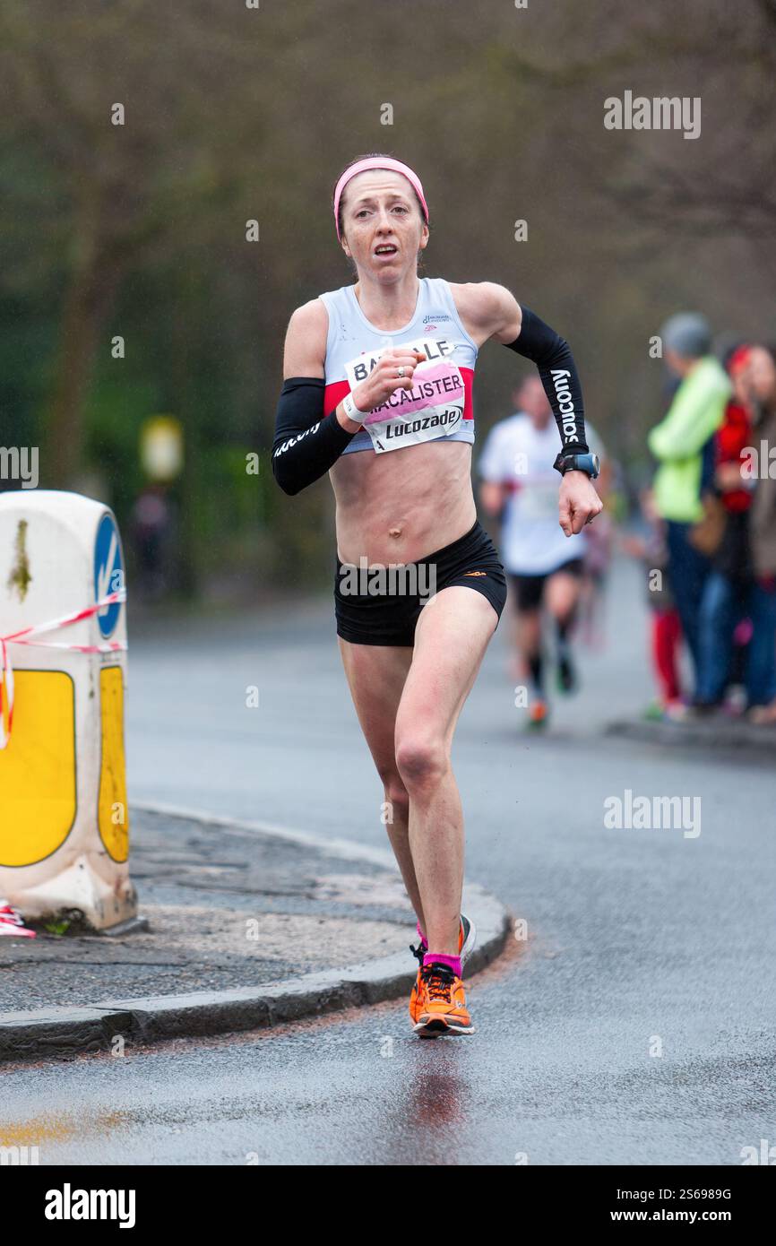 Female athletes running and competing in the Bath Half Marathon road ...