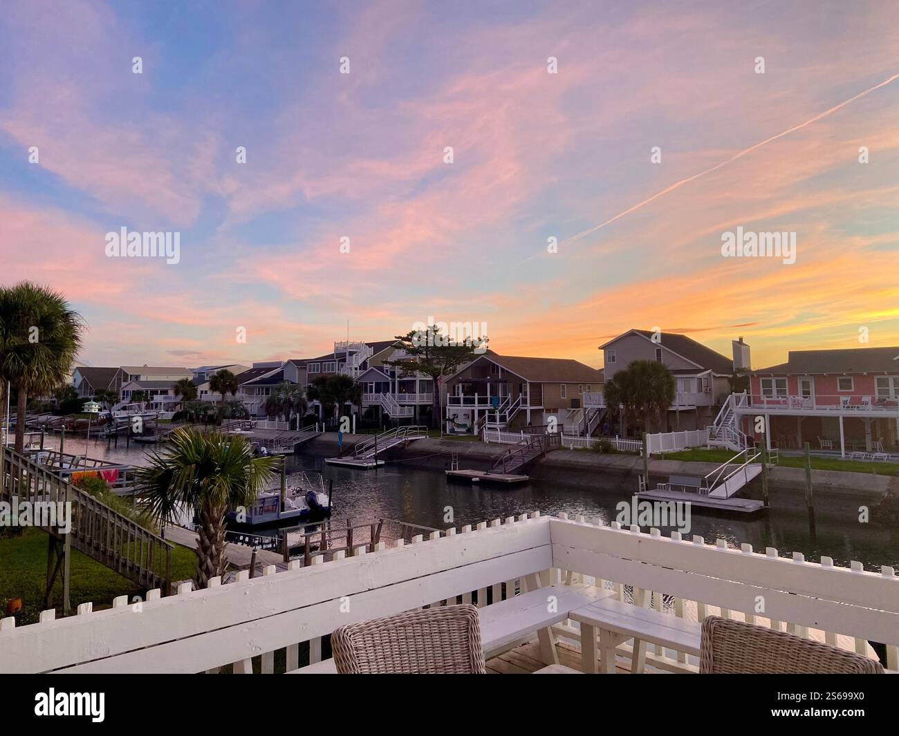 canal life at the beach - Smartphone Captured Stock Image