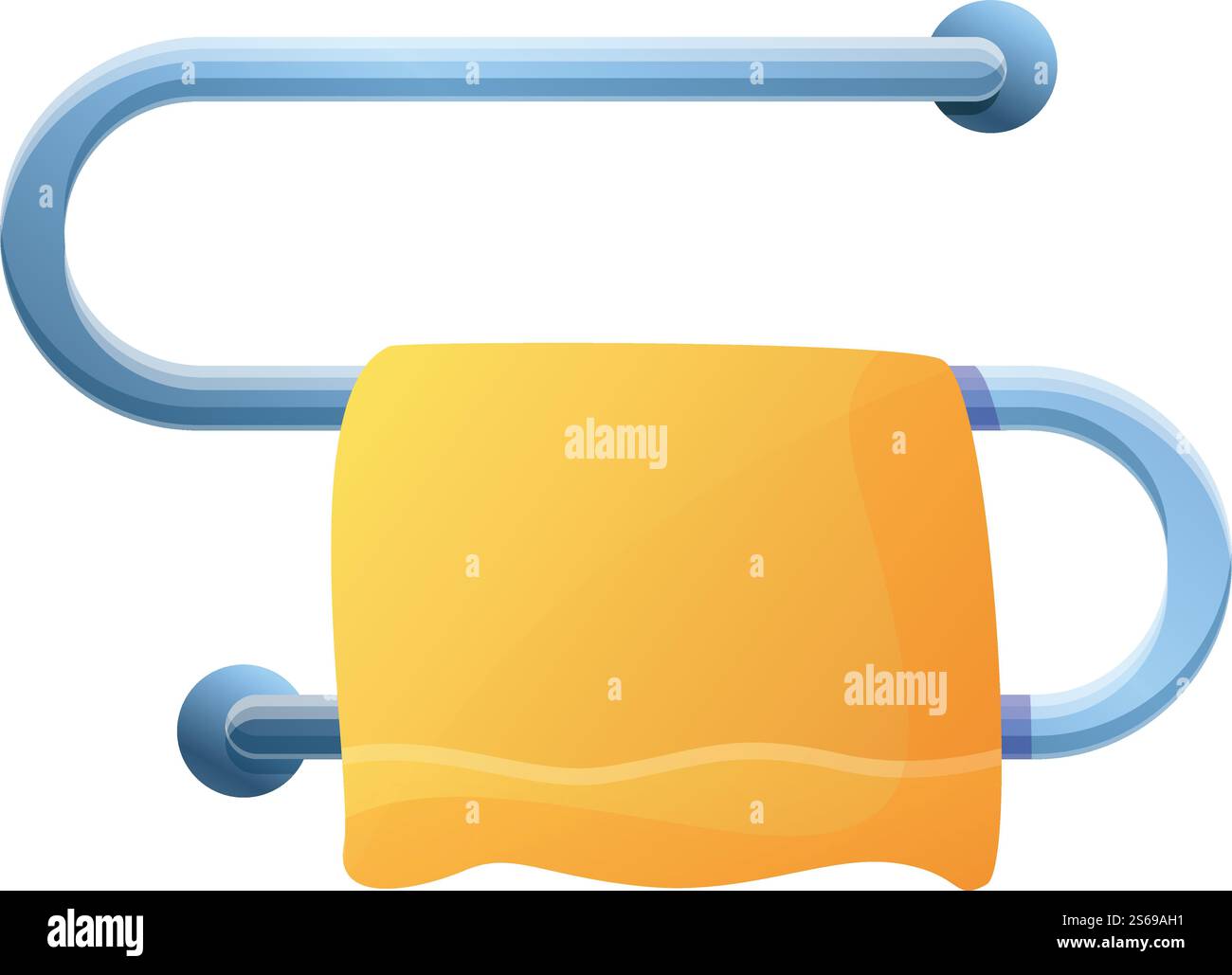 Heated towel rail icon. Cartoon of heated towel rail vector icon for ...