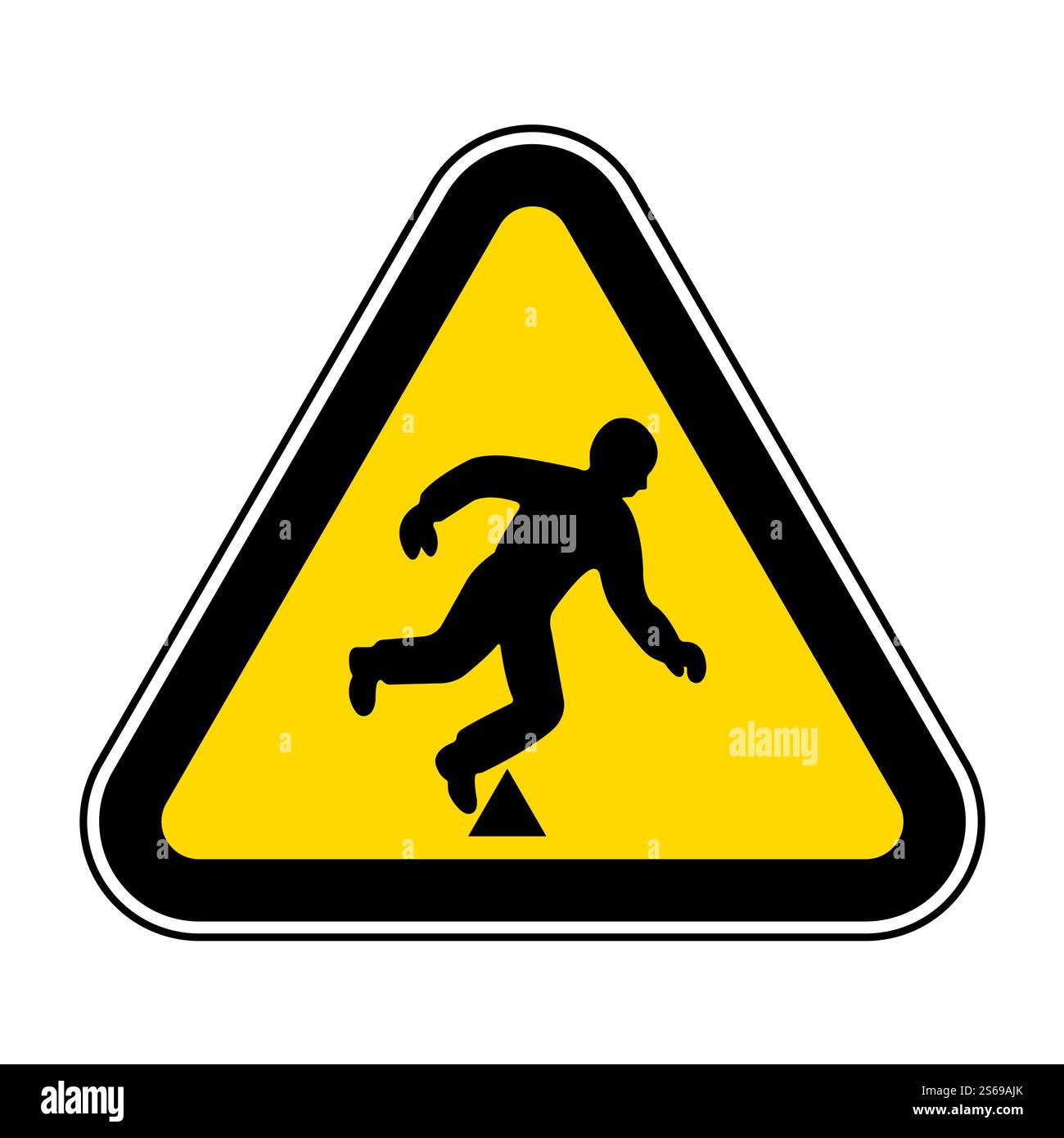 Trip Hazard Symbol Sign Isolate On White Background,Vector Illustration EPS.10 Stock Vector