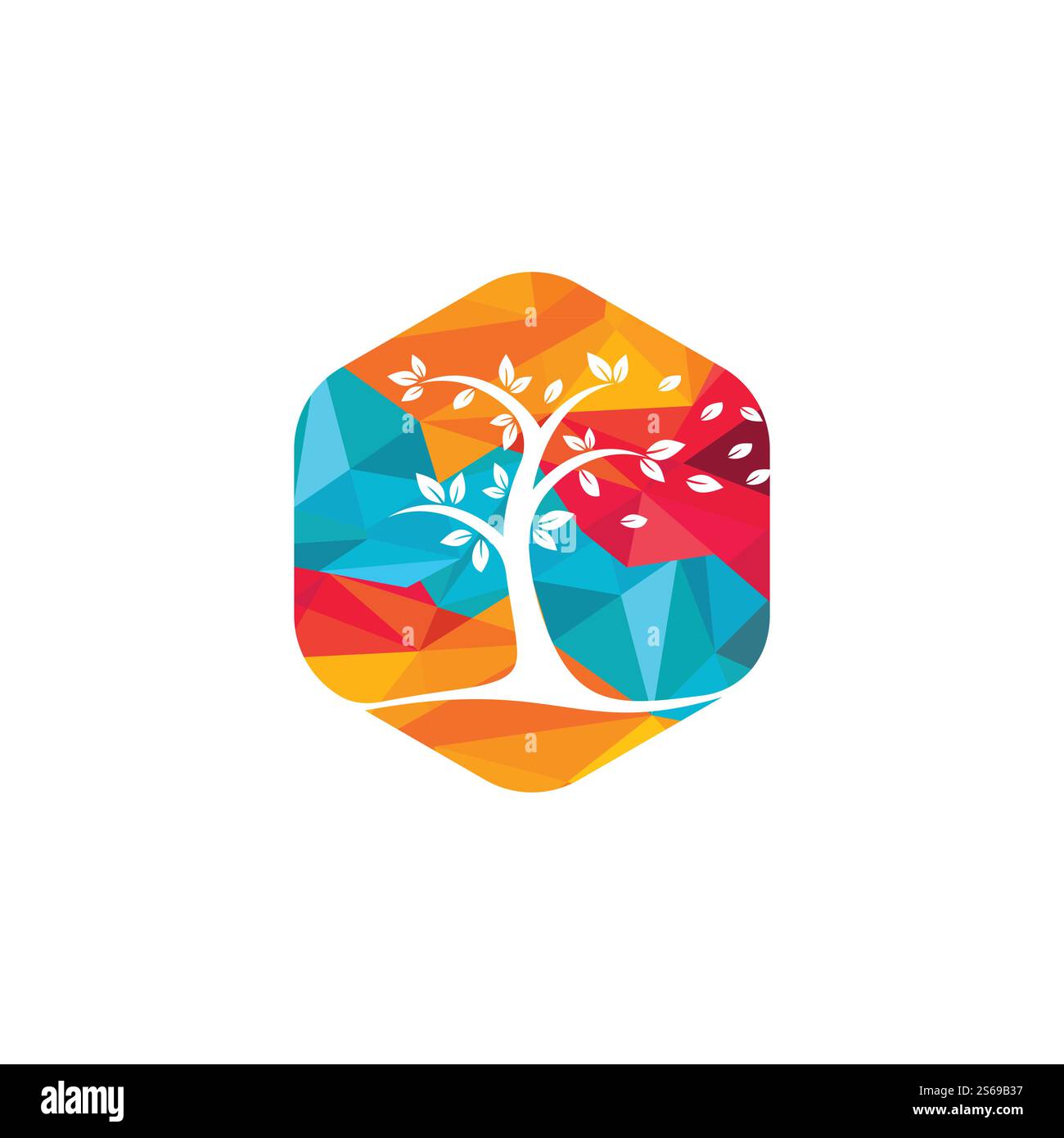 Tree logo design. Minimalist green tree logo symbol Stock Vector Image ...