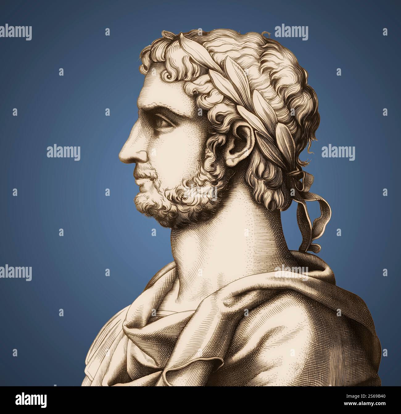 Hadrian or Publius Aelius Hadrianus Augustus, 76 - 138, Roman emperor ...