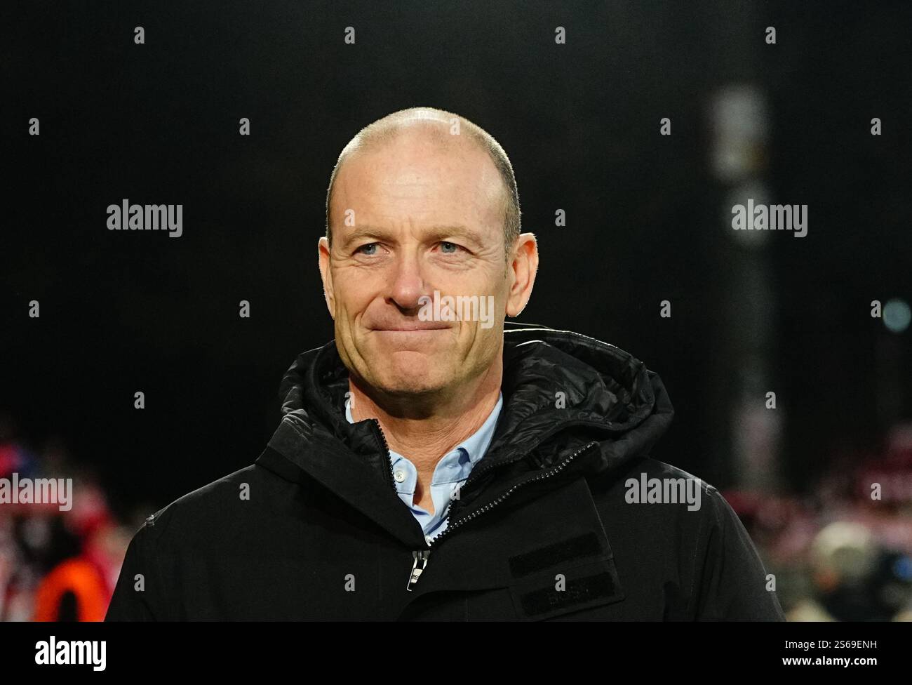 January 15 2025: Jess Thorup of FC Augsburg looks on during a 1 ...