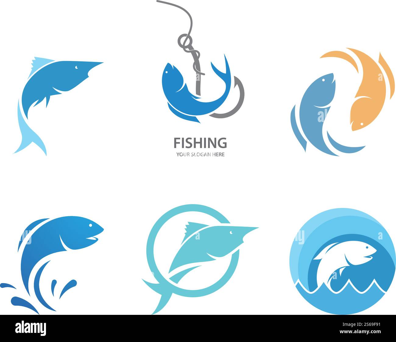 Fish Logo ilustration vector Template Stock Vector