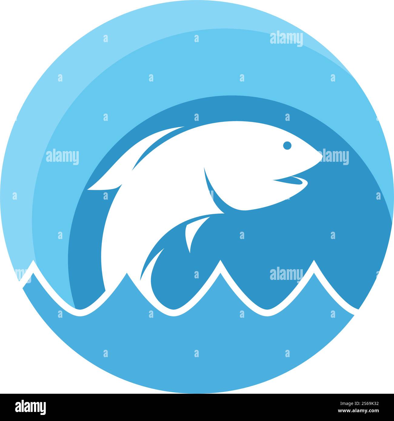 Fish Logo ilustration vector Template Stock Vector