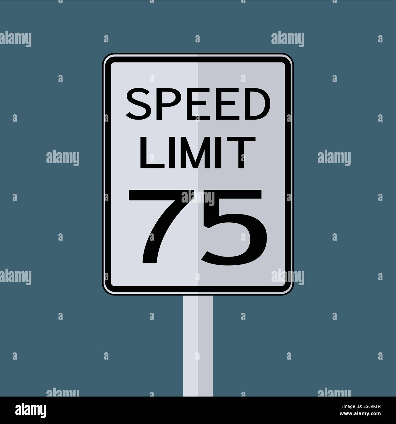 Speed limit sign 75 hi-res stock photography and images - Alamy