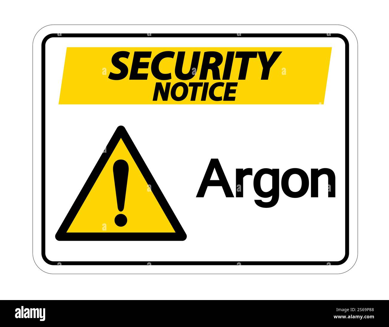 Security Notice Argon Symbol Sign On White Background,Vector Illustration Stock Vector