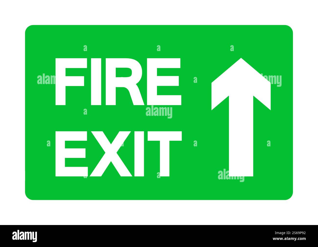 Exit Emergency Green Sign Isolate On White Background,Vector Illustration EPS.10 Stock Vector