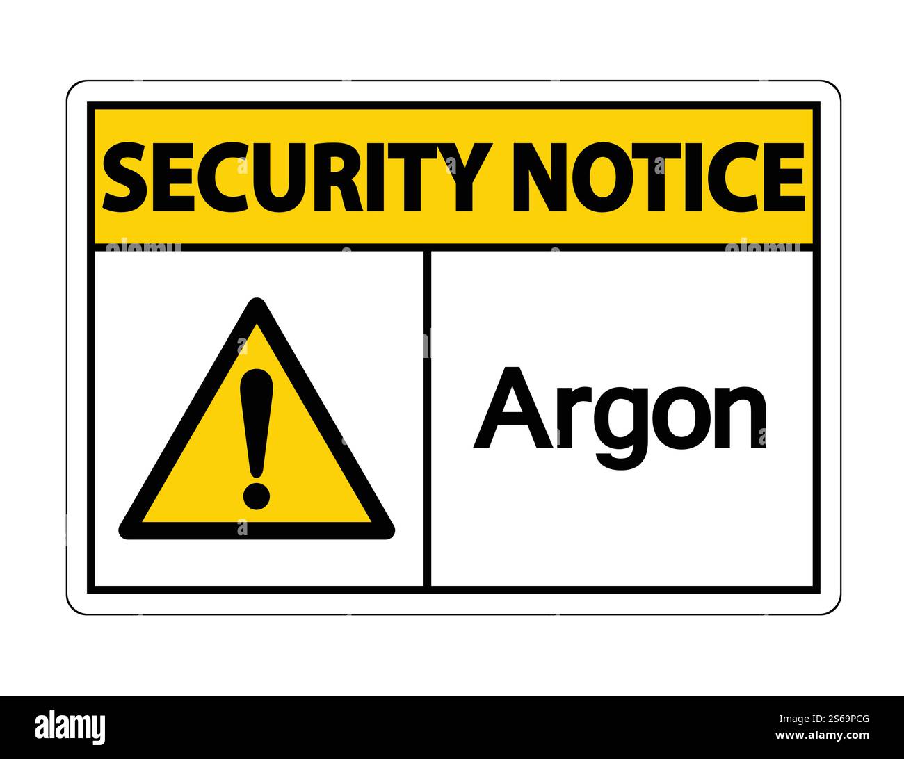 Security Notice Argon Symbol Sign On White Background,Vector Illustration Stock Vector