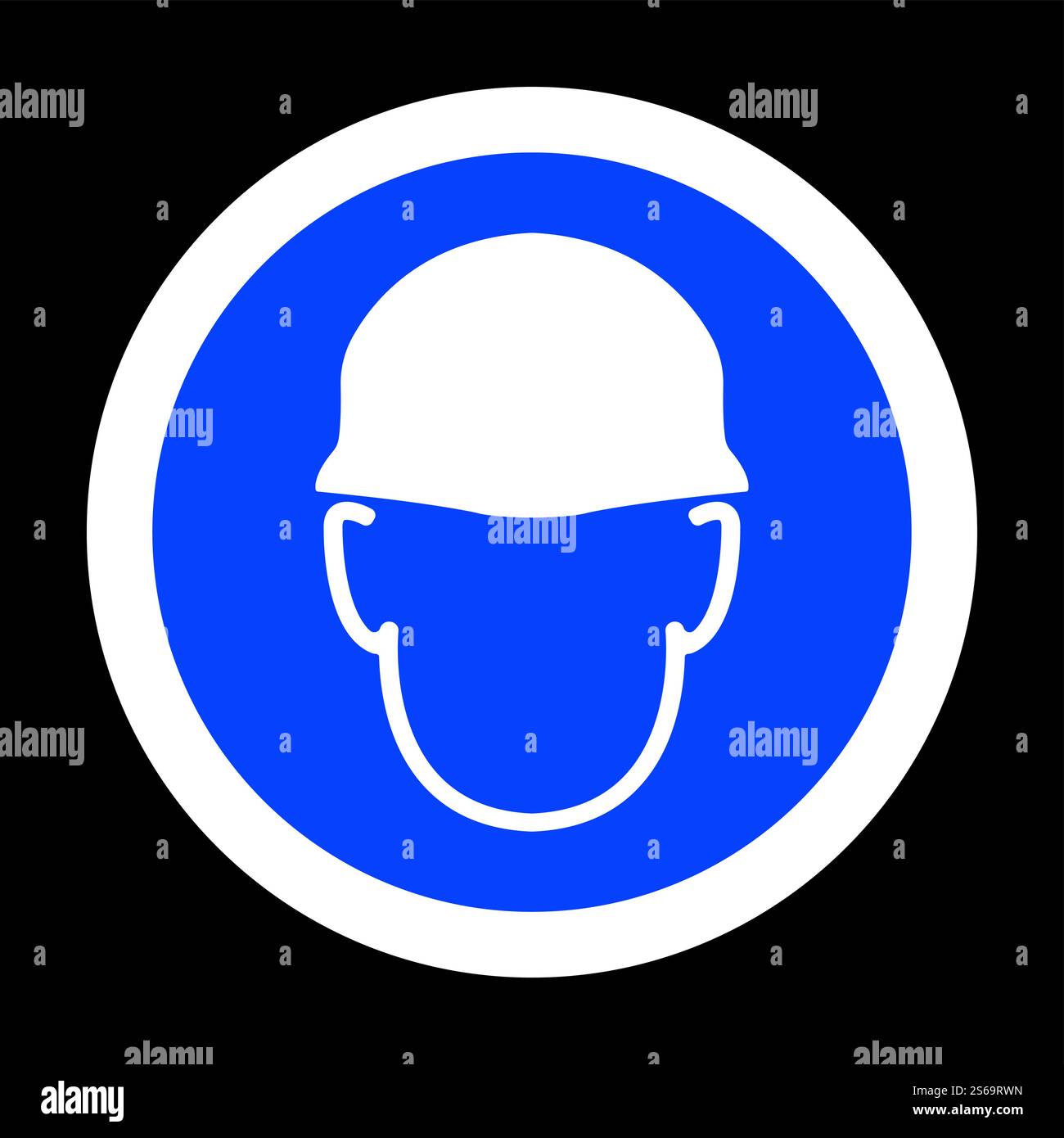 Wear helmet Sign symbol On black Background,Vector illustration Stock ...