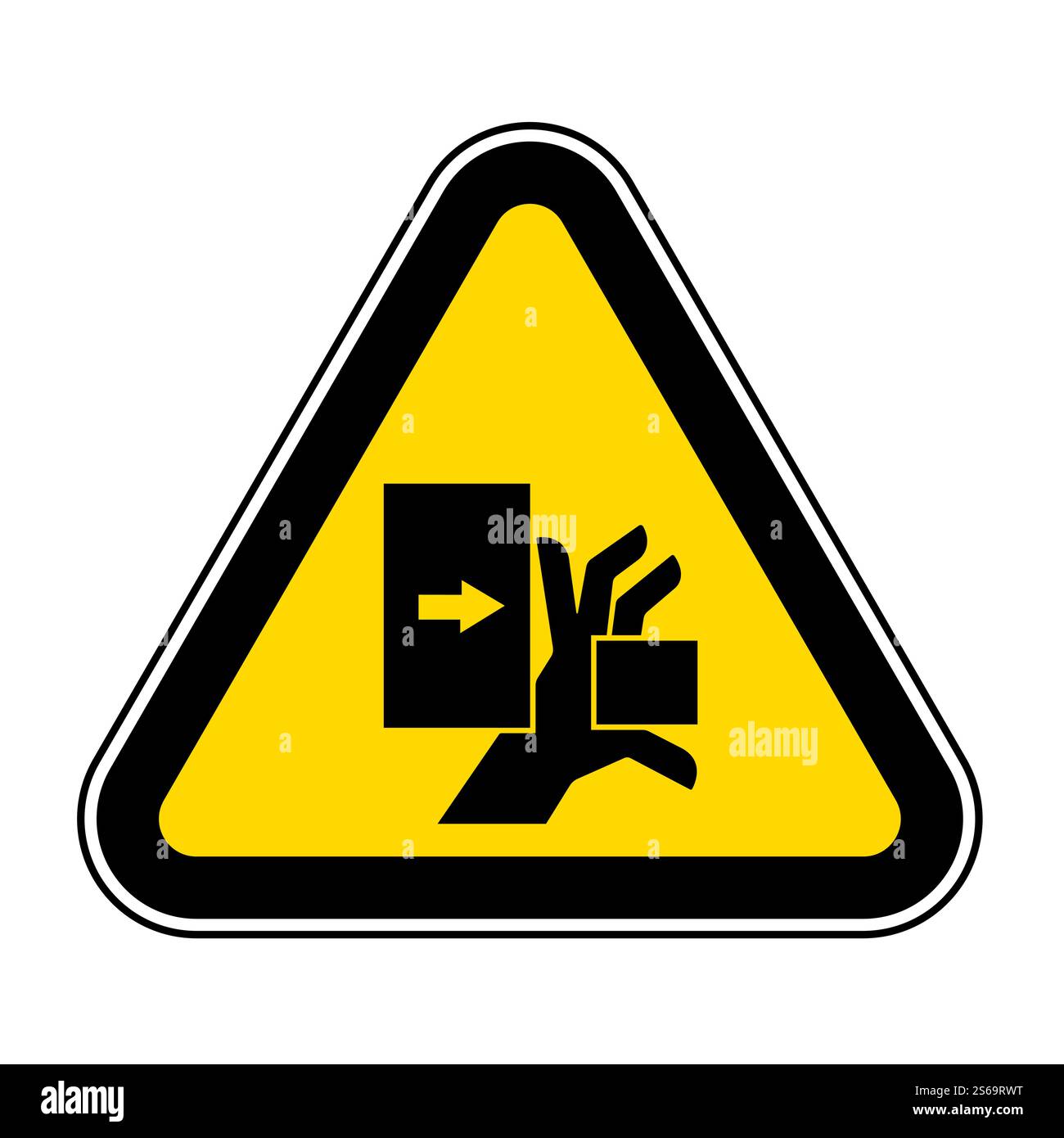 Force Sign Hand Crush Force From Left Symbol Sign, Vector Illustration, Isolate On ...