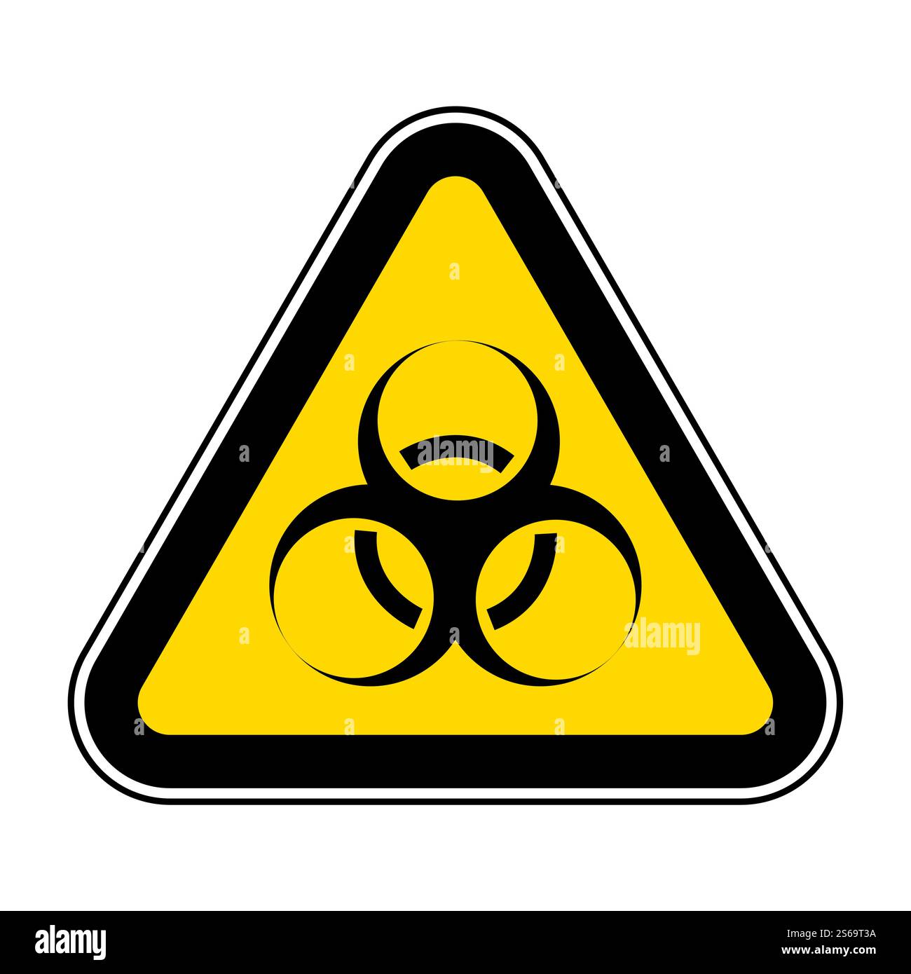 Beware Biological Hazard Symbol Isolate On White Background,Vector Illustration EPS.10 Stock Vector