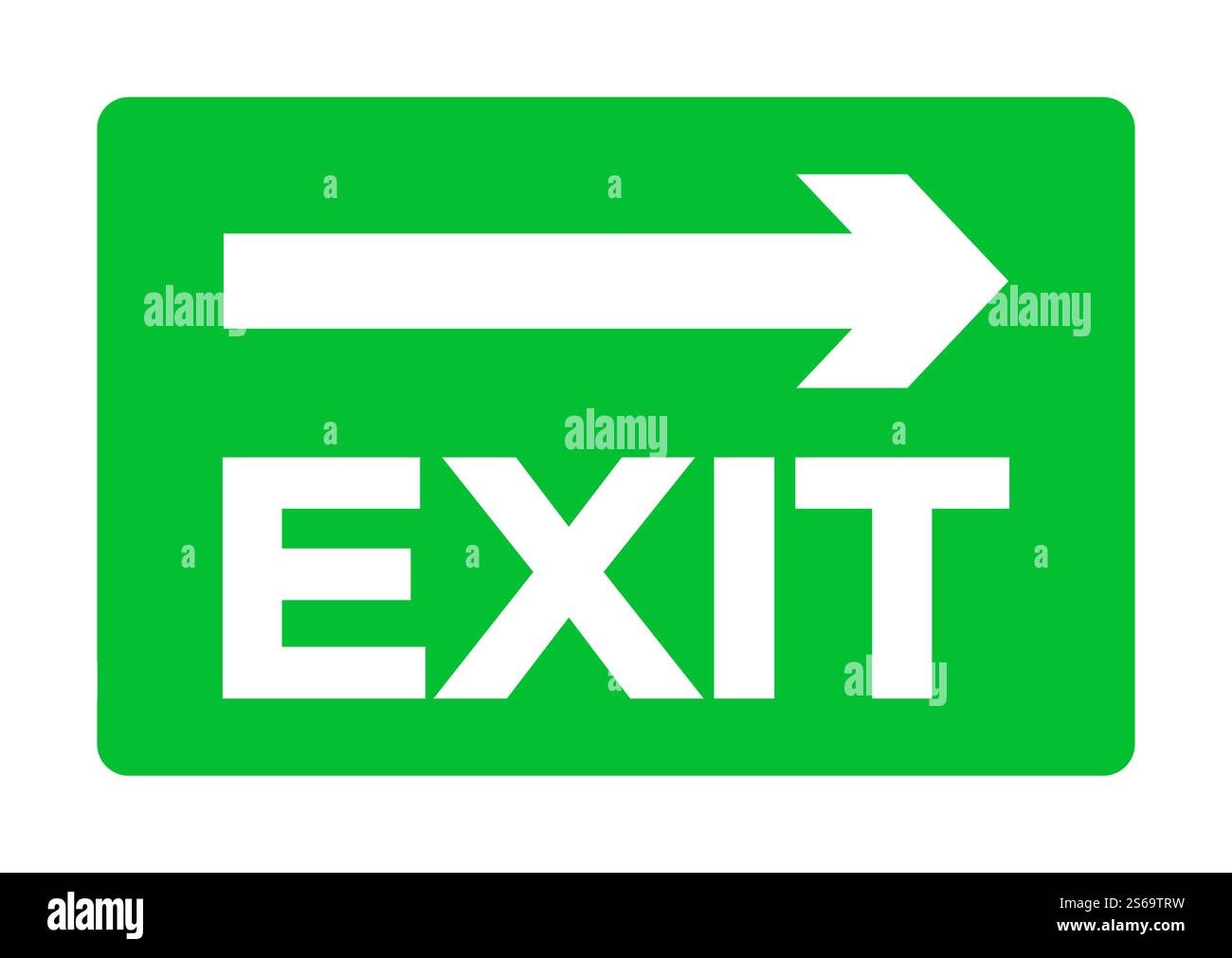 Exit Emergency Green Sign Isolate On White Background,Vector Illustration EPS.10 Stock Vector
