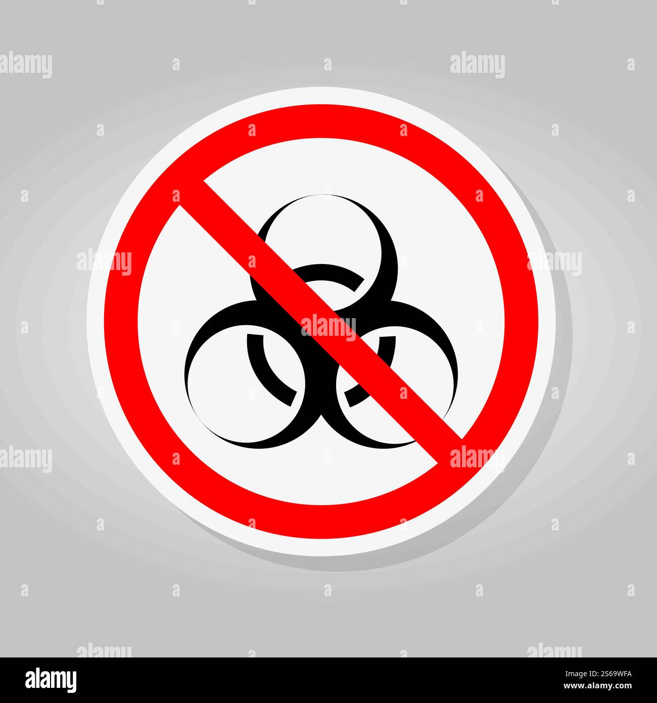 Biological Hazard Sing Isolate On White Background,Vector Illustration Stock Vector