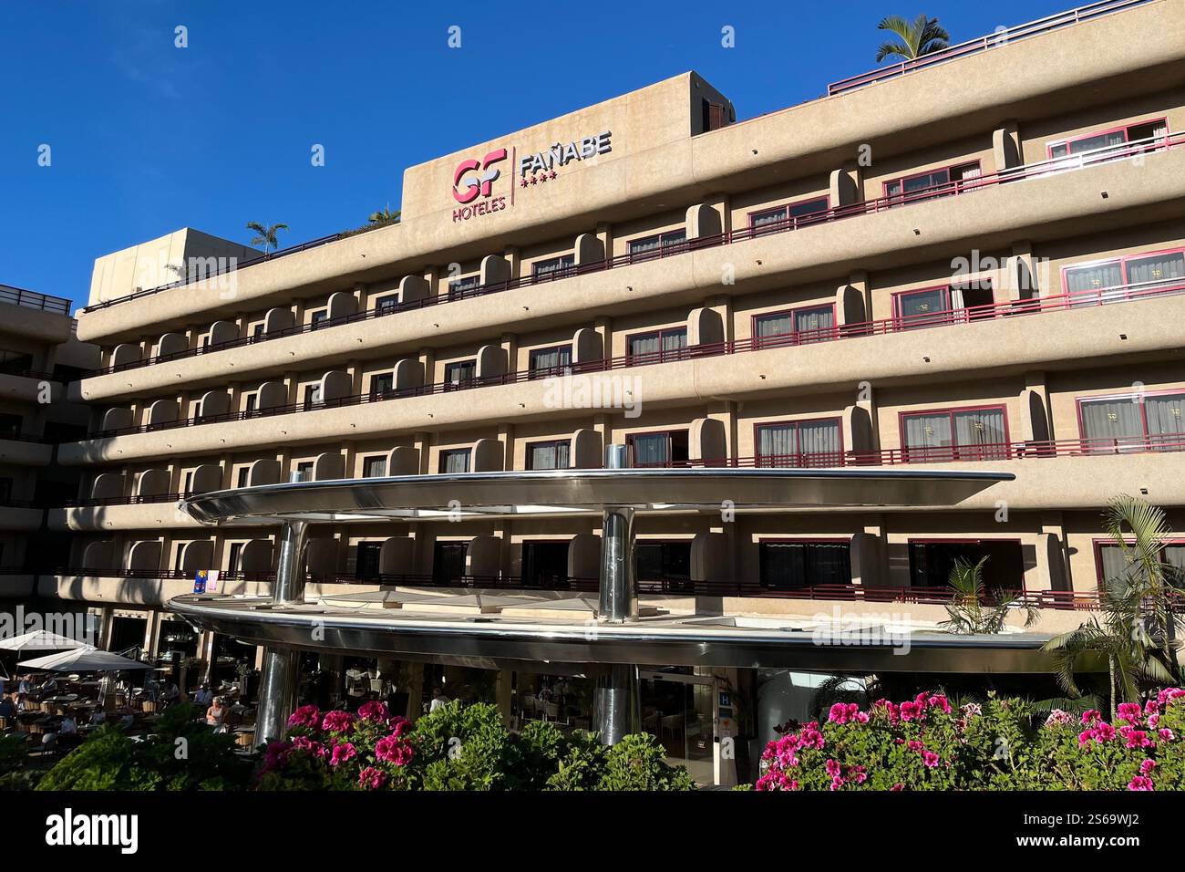 The GF Fanabe Four Star Hotel in Costa Adeje. Tenerife, Canary Islands, Spain. 11th January 2025. - Smartphone Captured Stock Image