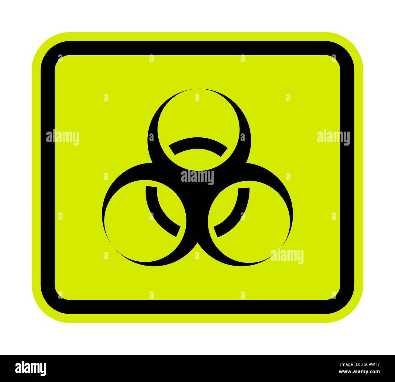 Beware Biological Hazard Symbol Isolate On White Background,Vector Illustration EPS.10 Stock Vector