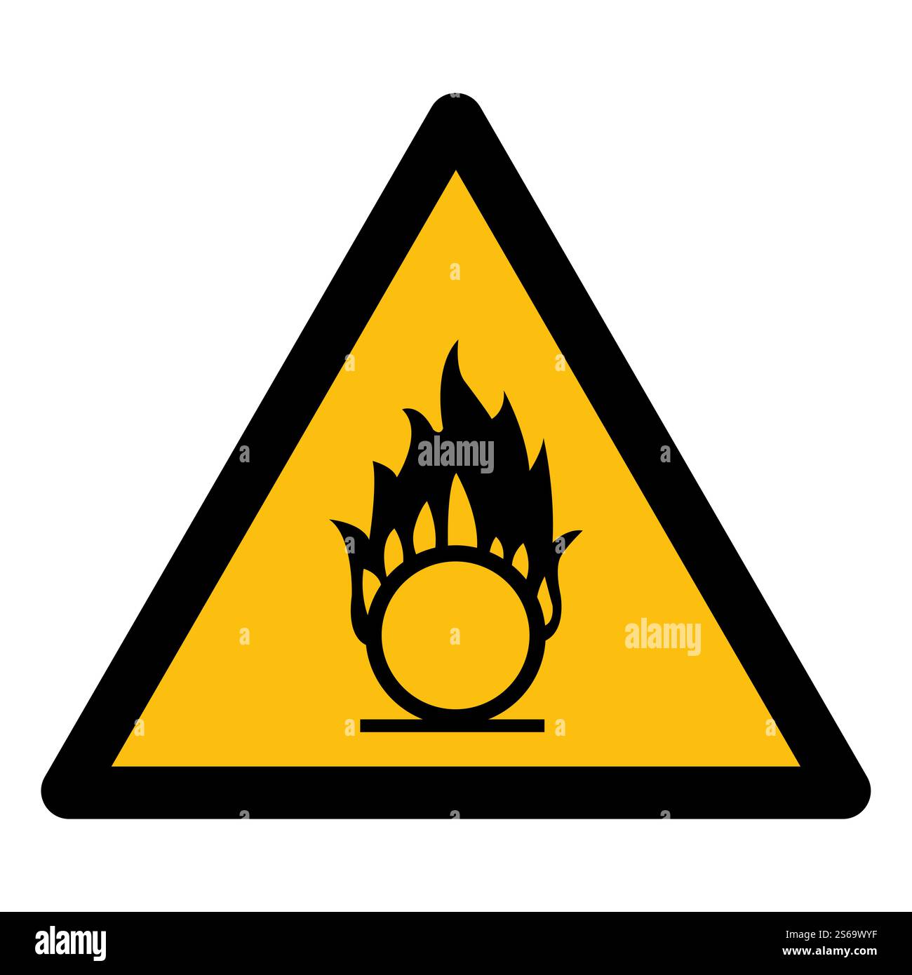 Beware Oxidizing Substance Symbol Isolate On White Background,Vector Illustration EPS.10 Stock Vector