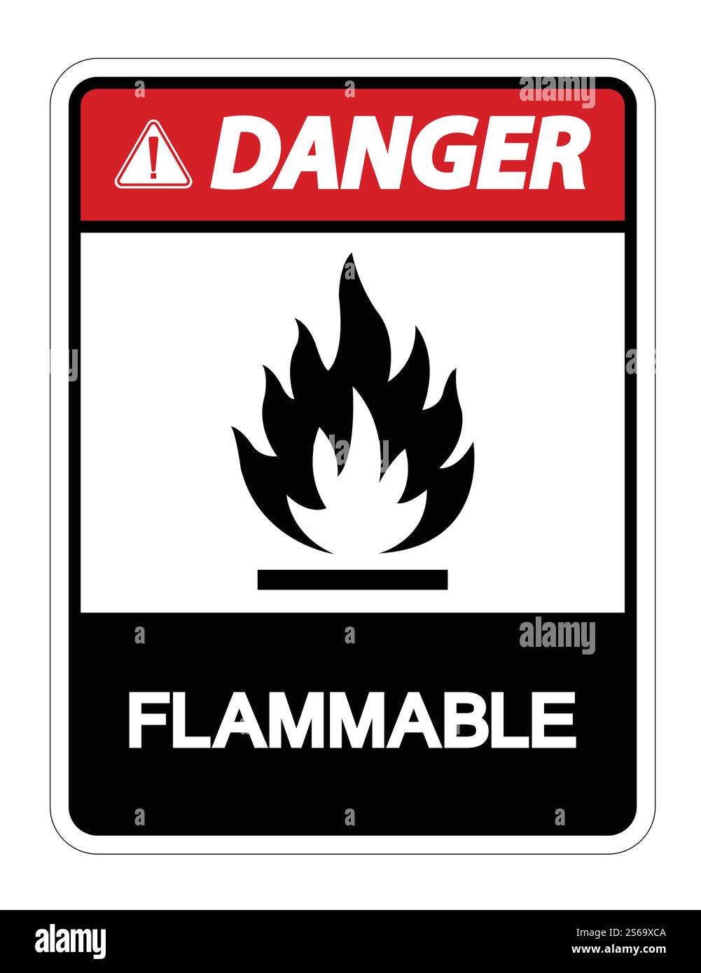 Isolate Flammable Sign Danger Flammable Symbol Sign Isolate On White Background,Vector ...