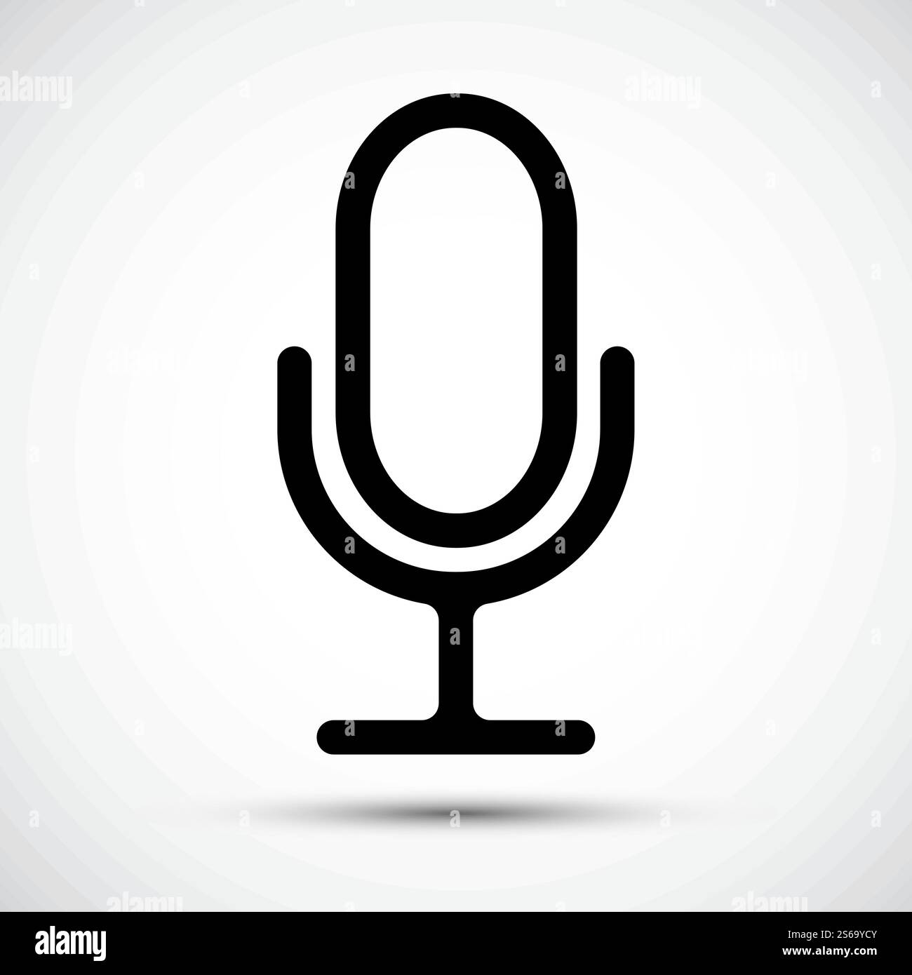 Microphone Icon Symbol Sign Isolate on White Background,Vector ...