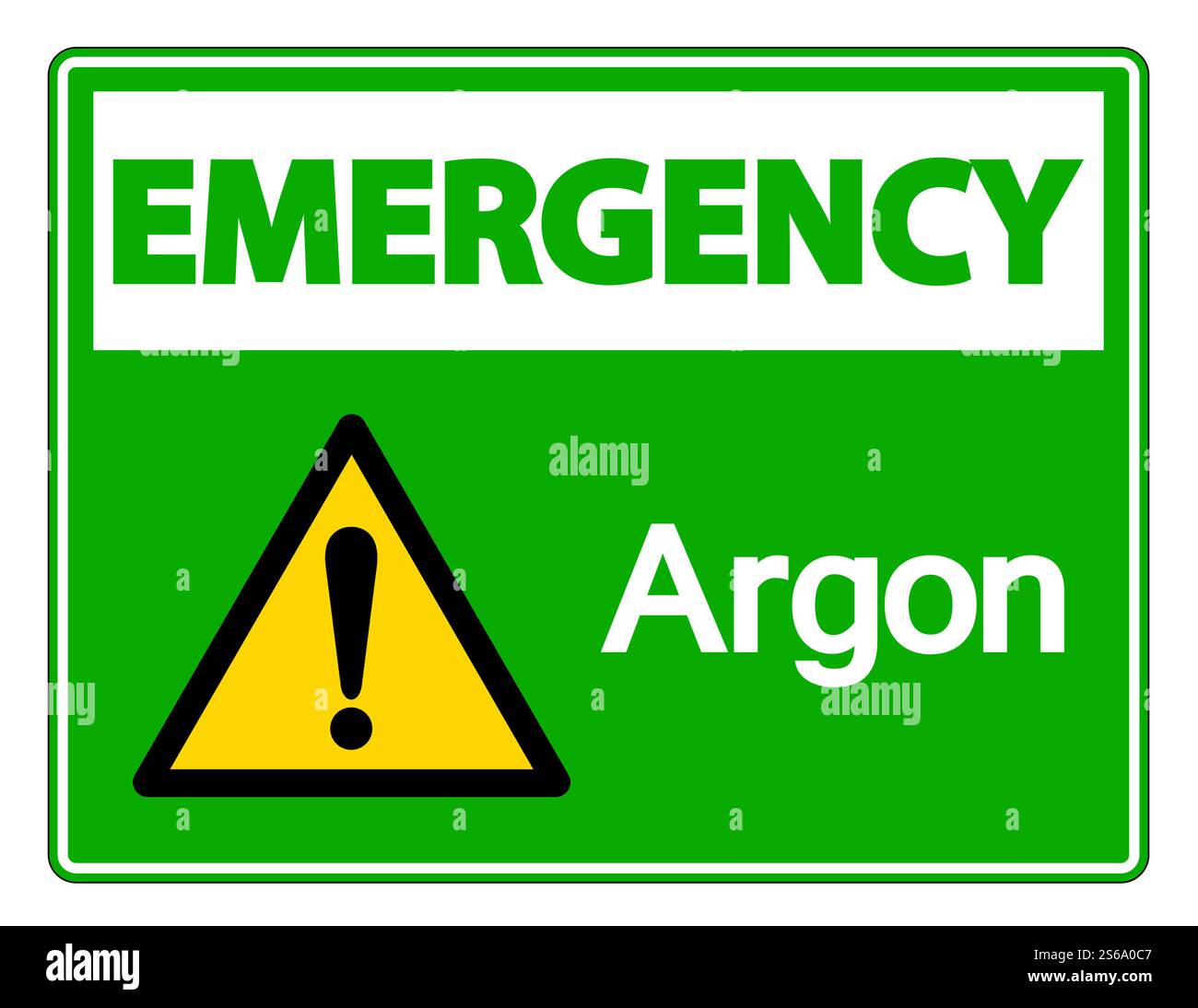 Emergency Argon Symbol Sign Isolate On White Background,Vector Illustration Stock Vector