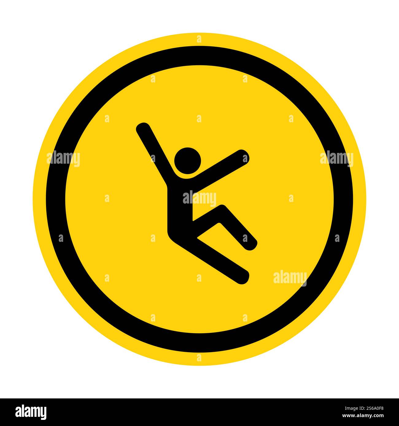 Climb Hazard Symbol Sign Isolate On White Background,Vector ...