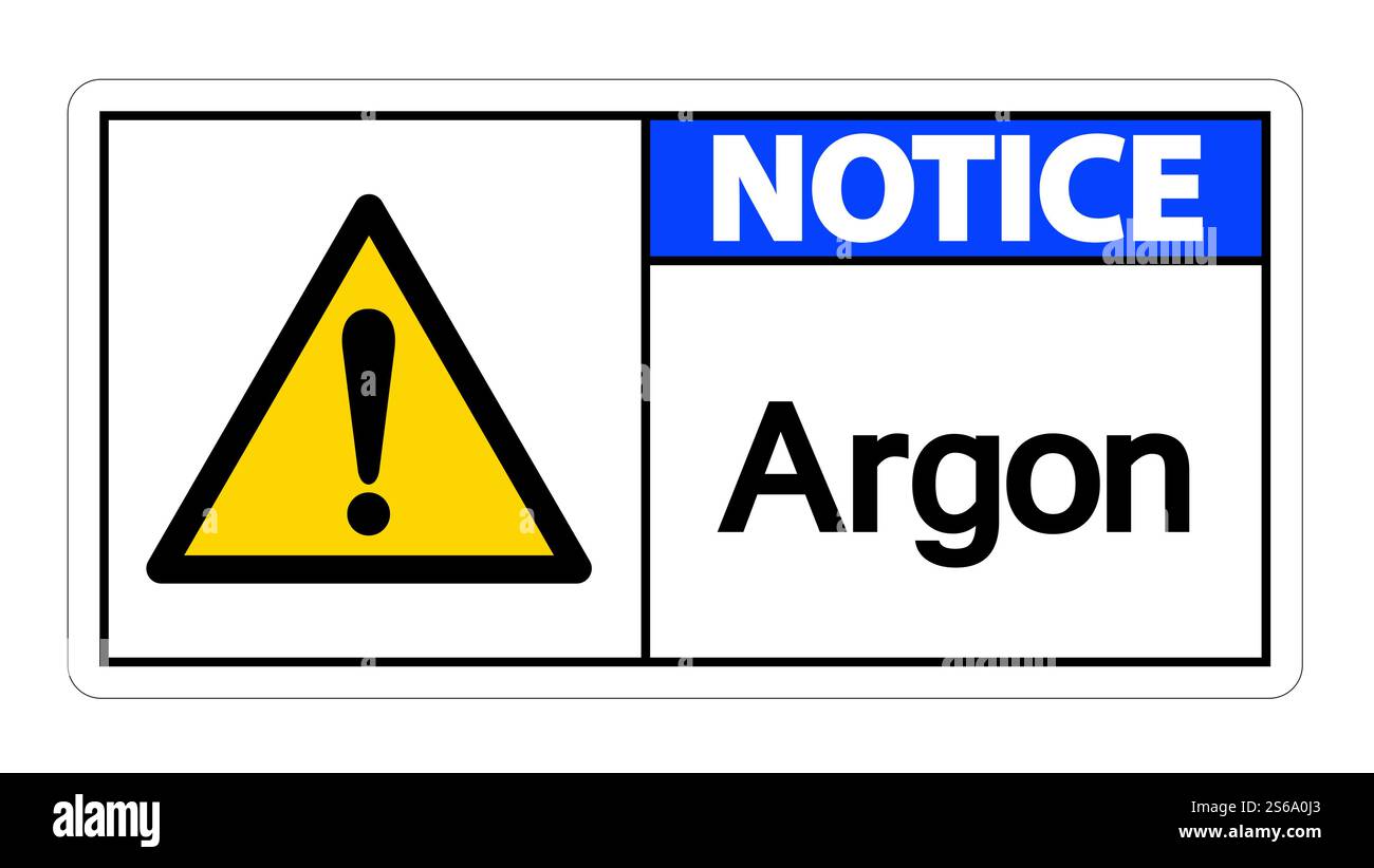 Notice Argon Symbol Sign Isolate On White Background,Vector Illustration Stock Vector