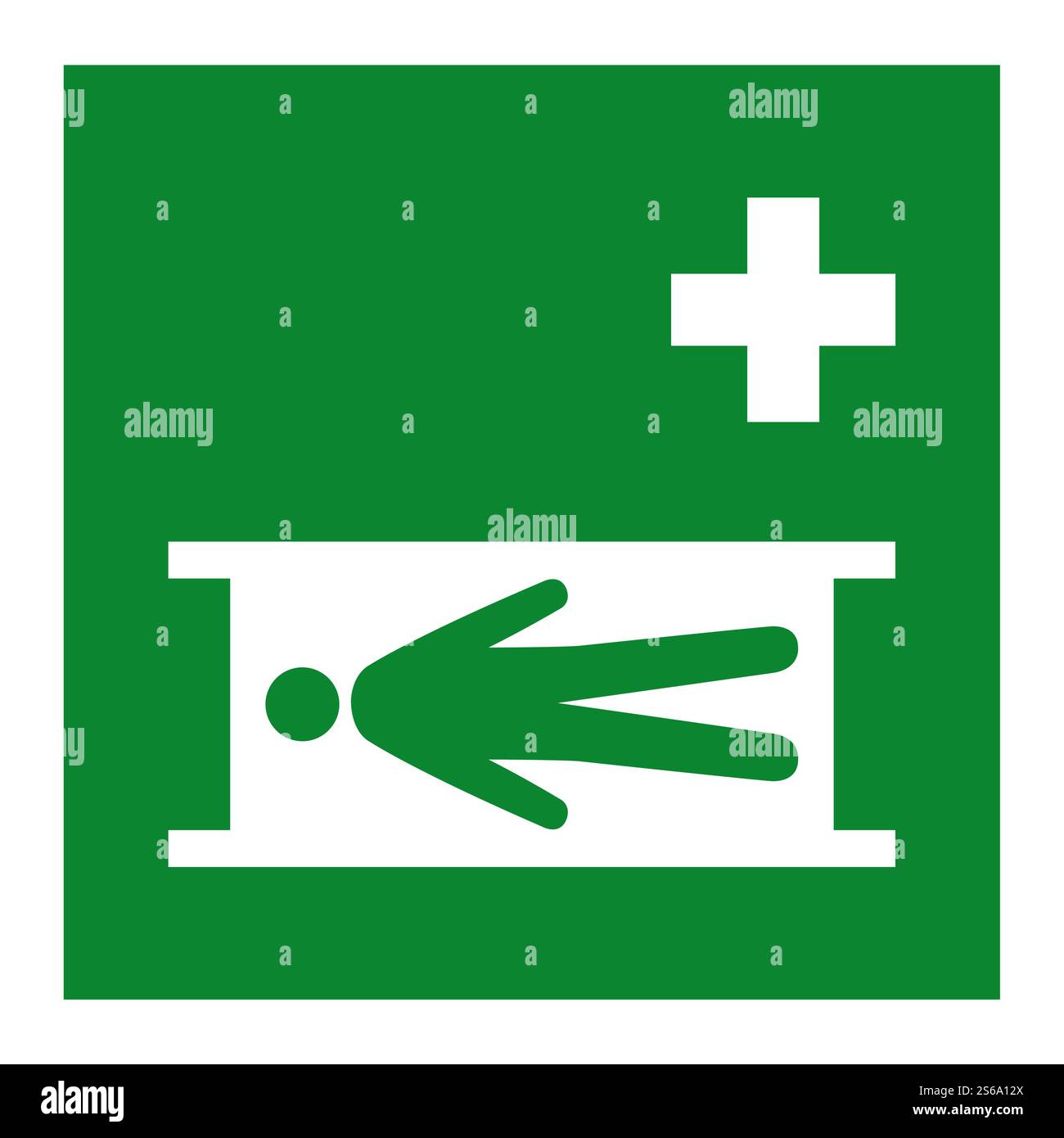 Emergency Stretcher Symbol Isolate On White Background,Vector Illustration EPS.10 Stock Vector