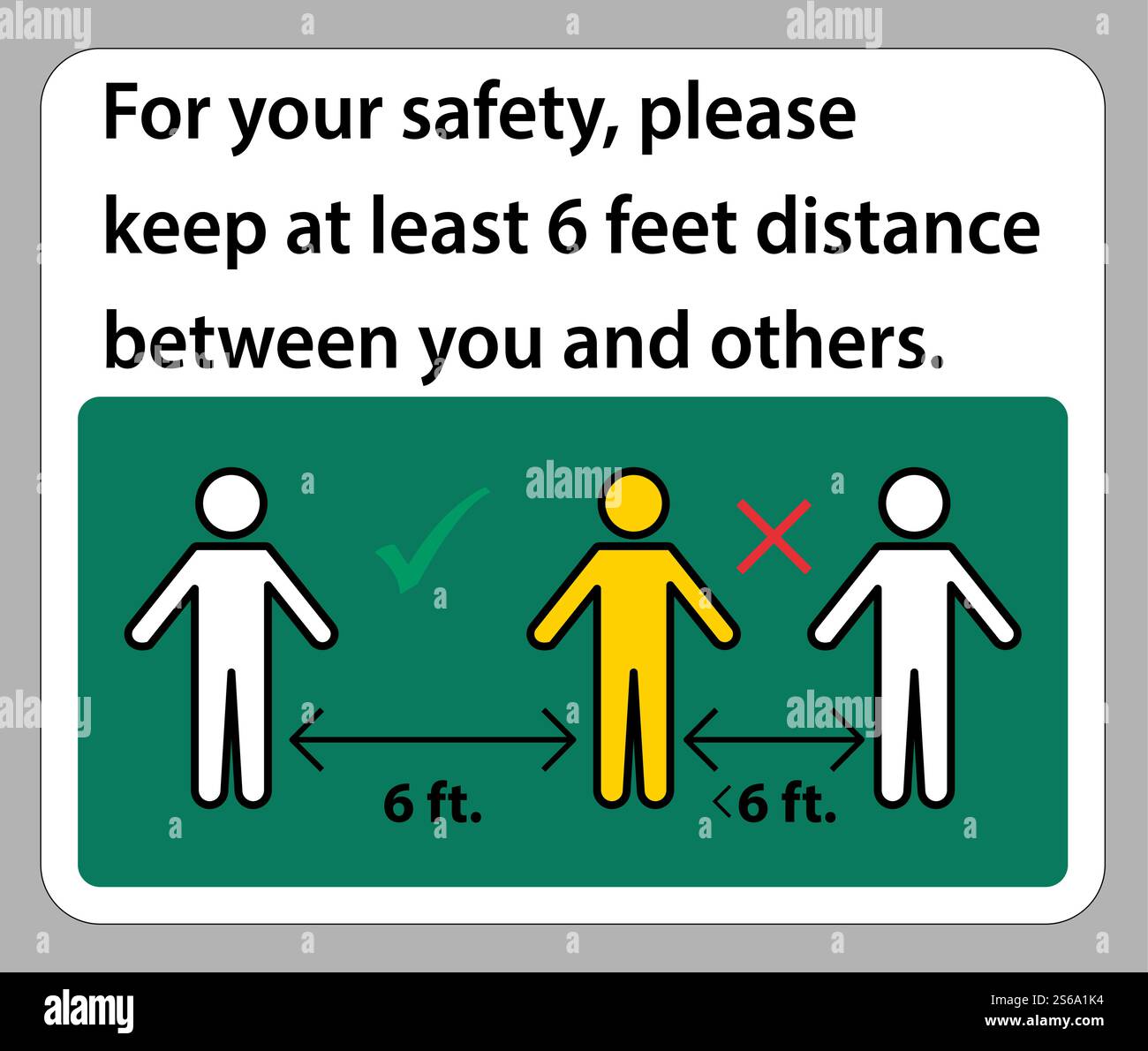 Keep 6 Feet Distance,For your safety,please keep at least 6 feet ...