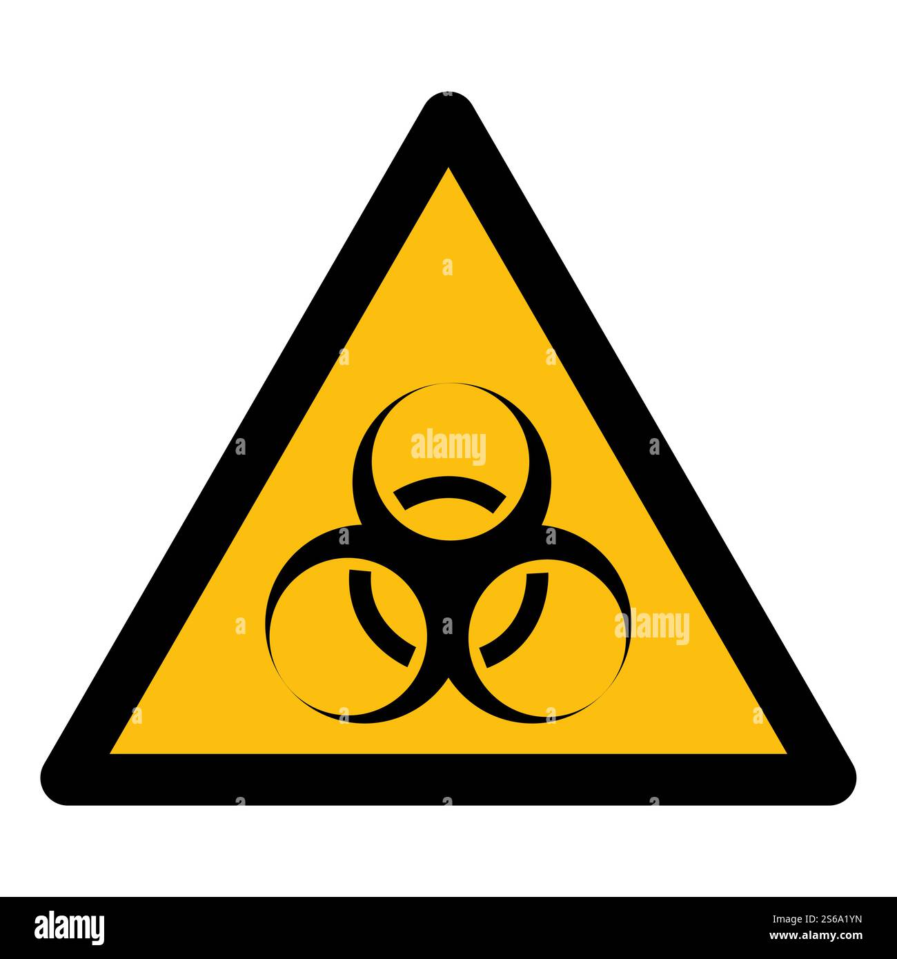 Beware Biological Hazard Symbol Isolate On White Background,Vector Illustration EPS.10 Stock Vector