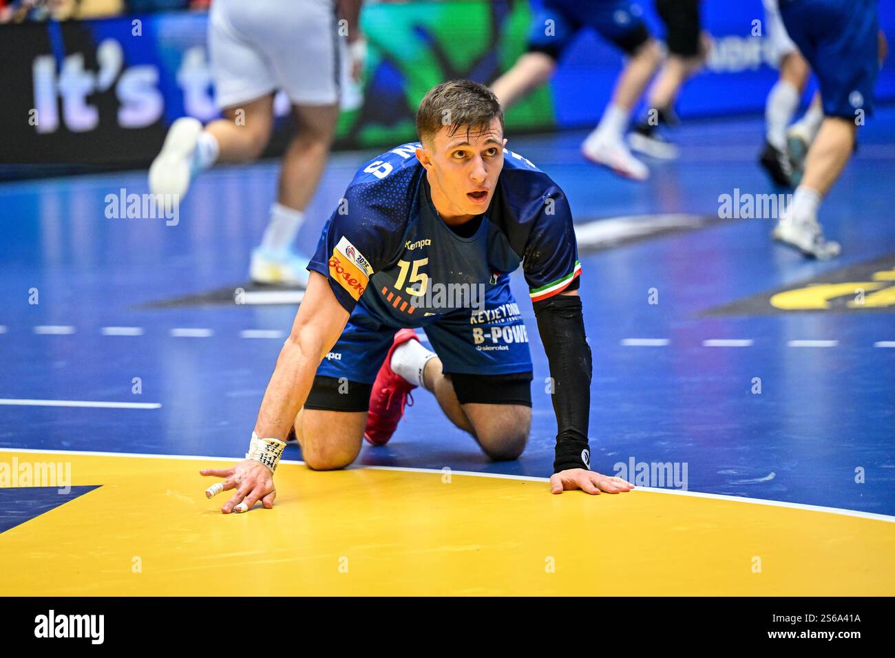 Simone Mengon of Italy Nationalteam during IHF Men's - Handball World ...