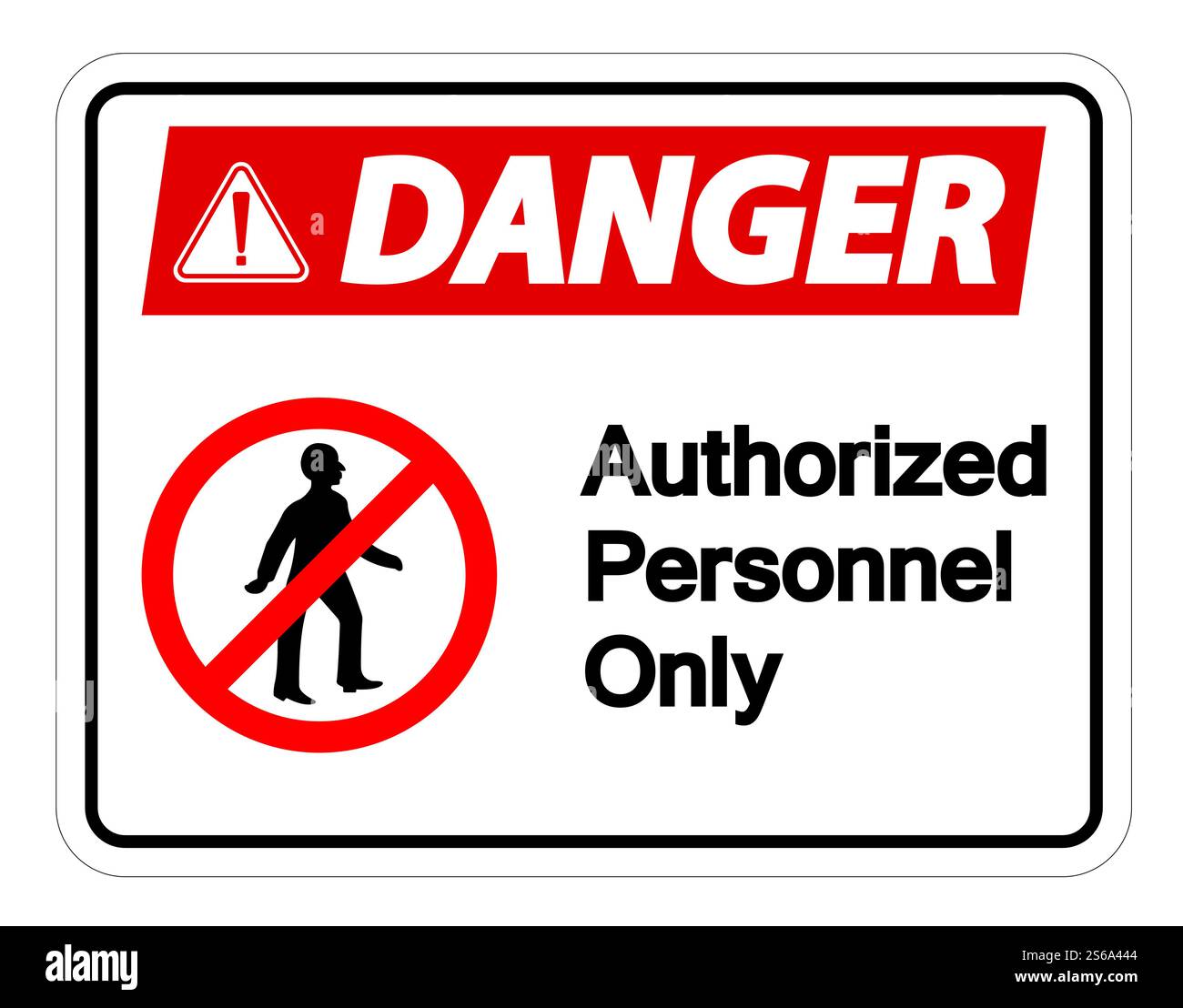 Danger Authorized Personnel Only Symbol Sign Isolate On White ...