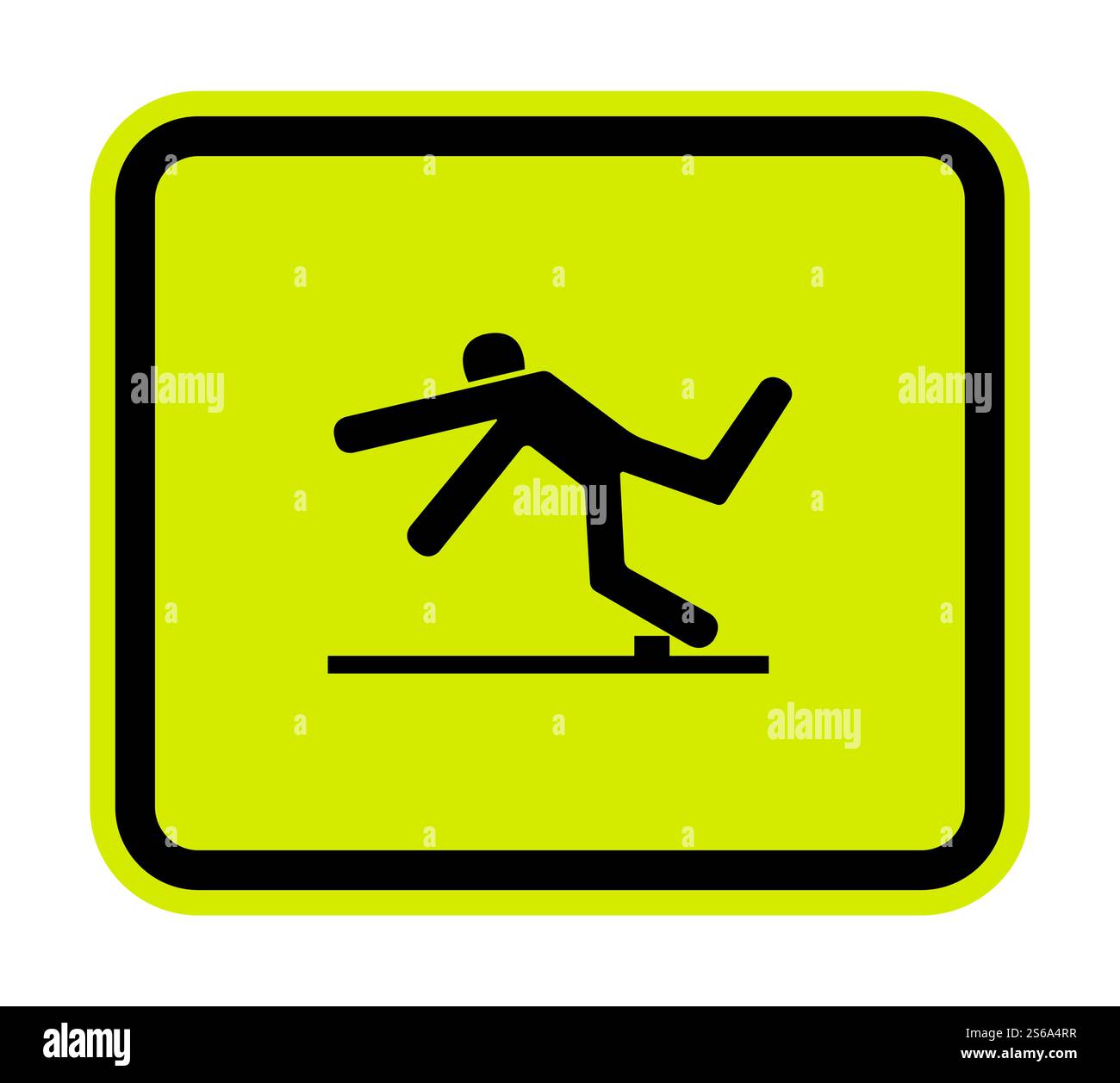 Beware Trip Hazard Symbol Isolate On White Background,Vector Illustration EPS.10 Stock Vector