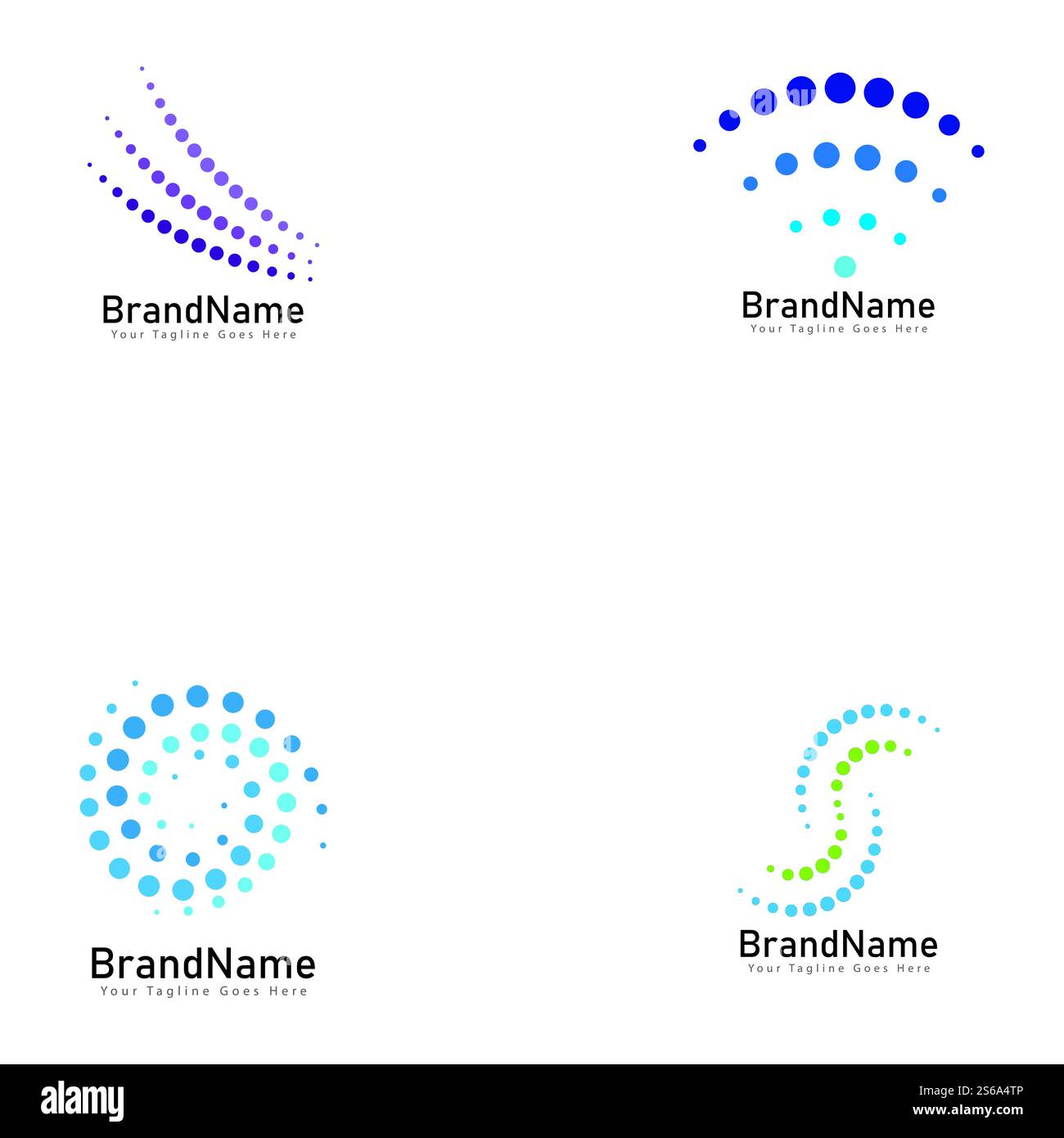 Circle Dots Creative Cool Logo Icon Design Stock Vector