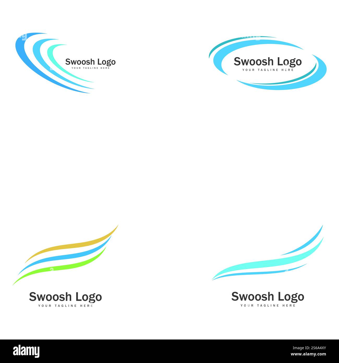 abstract swoosh logo icon vector design illustration Stock Vector Image ...