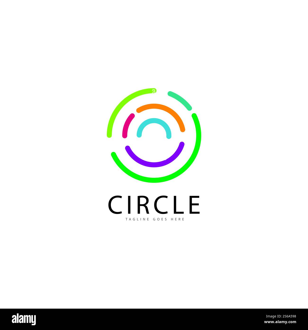 vortex circle logo and symbols template icons Stock Vector