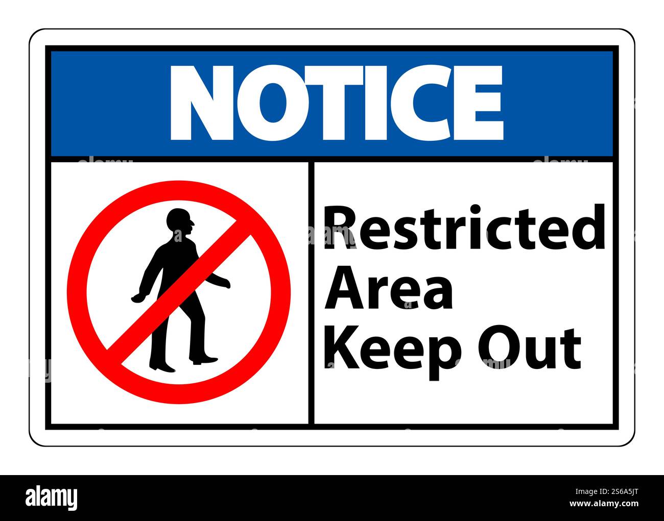 Restricted Area Keep Out Symbol Sign On White Background Stock Vector ...