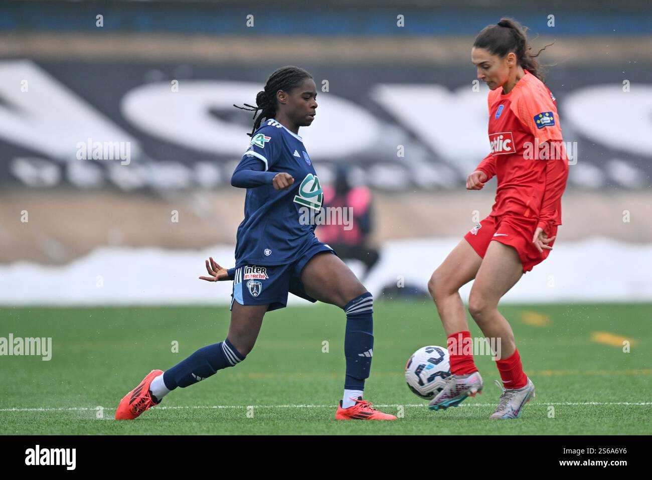 Roubaix, France. 15th Jan, 2025. pictured during the French female Cup ...