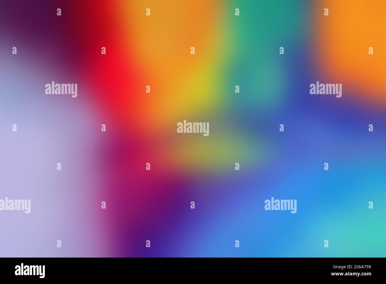 Bright rainbow gradient background. Various bright blurry spots Stock Photo