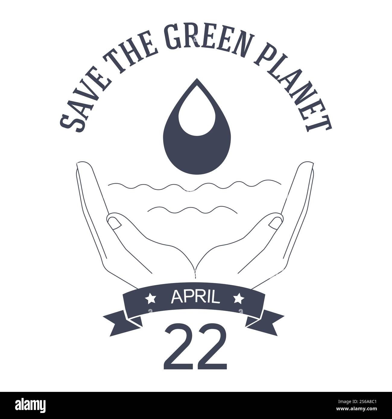 Ecology and environment Earth day isolated monochrome icon vector plant ...
