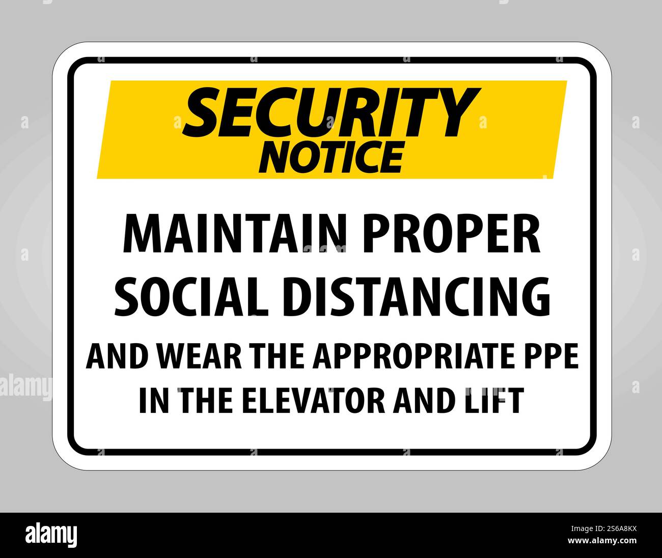 Security Notice Maintain Proper Social Distancing Sign Isolate On White Background,Vector Illustration EPS.10 Stock Vector