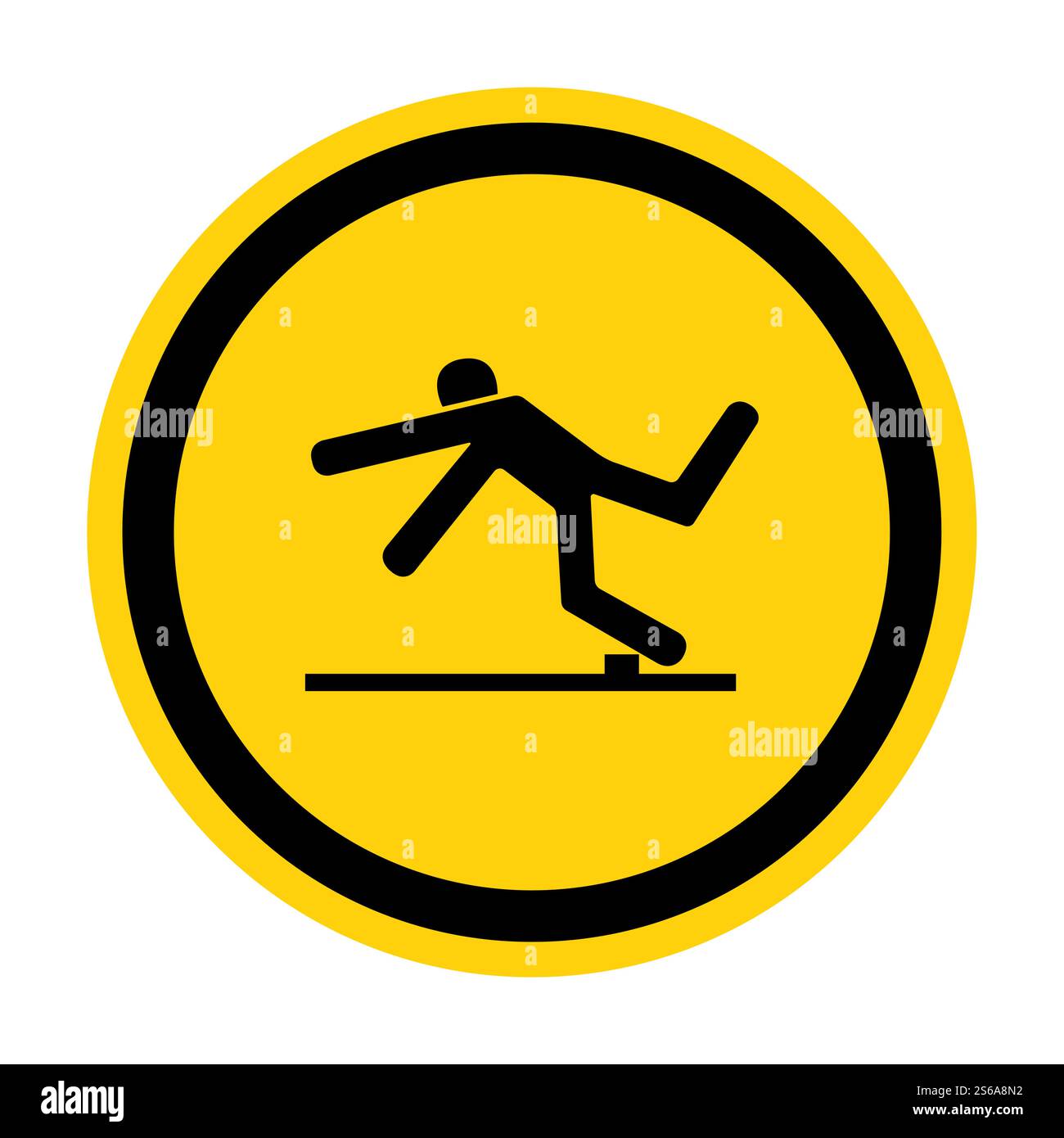 Beware Trip Hazard Symbol Isolate On White Background,Vector Illustration EPS.10 Stock Vector