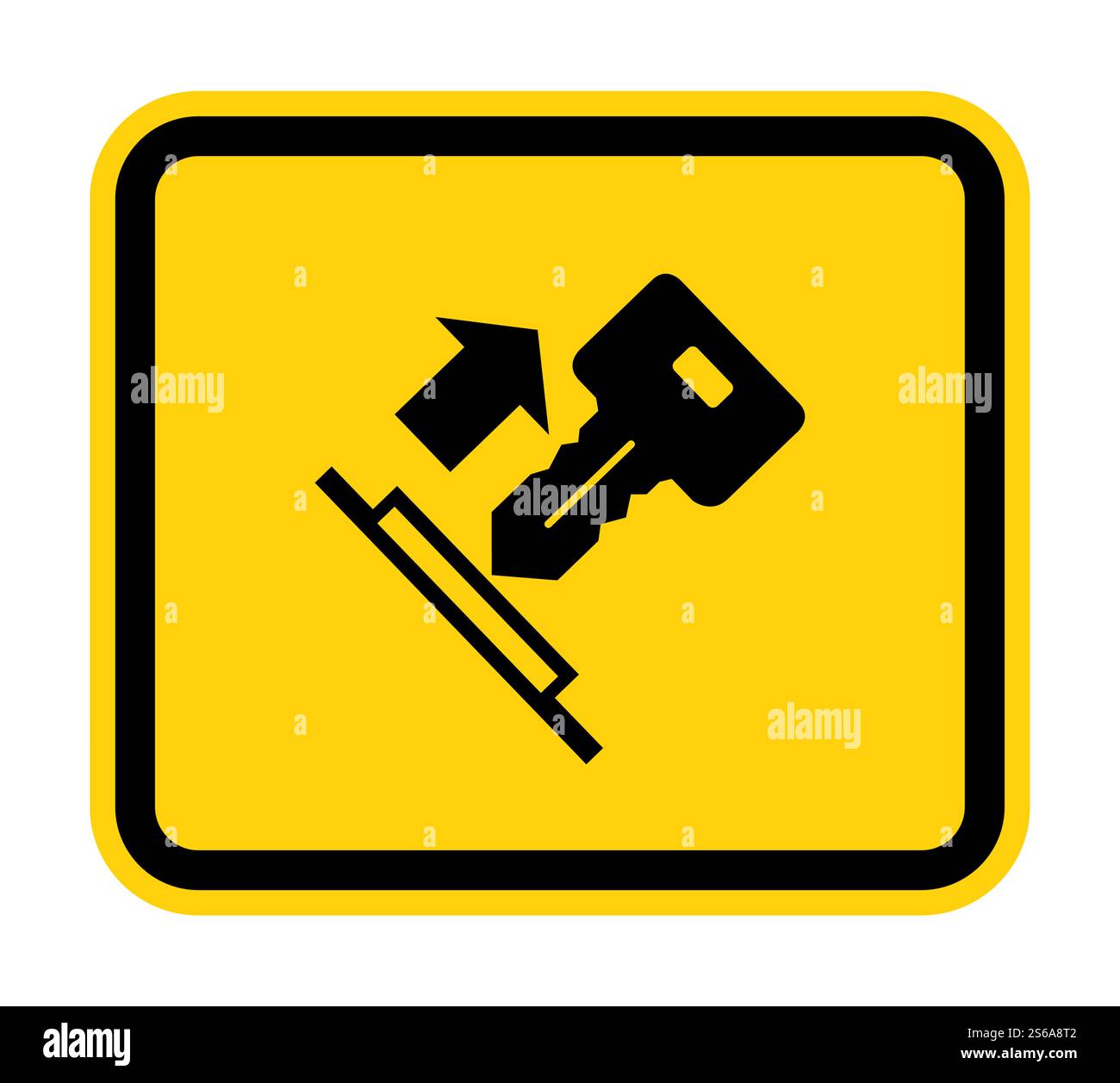 Pull Key Symbol Sign Isolate On White Background,Vector Illustration EPS.10 Stock Vector