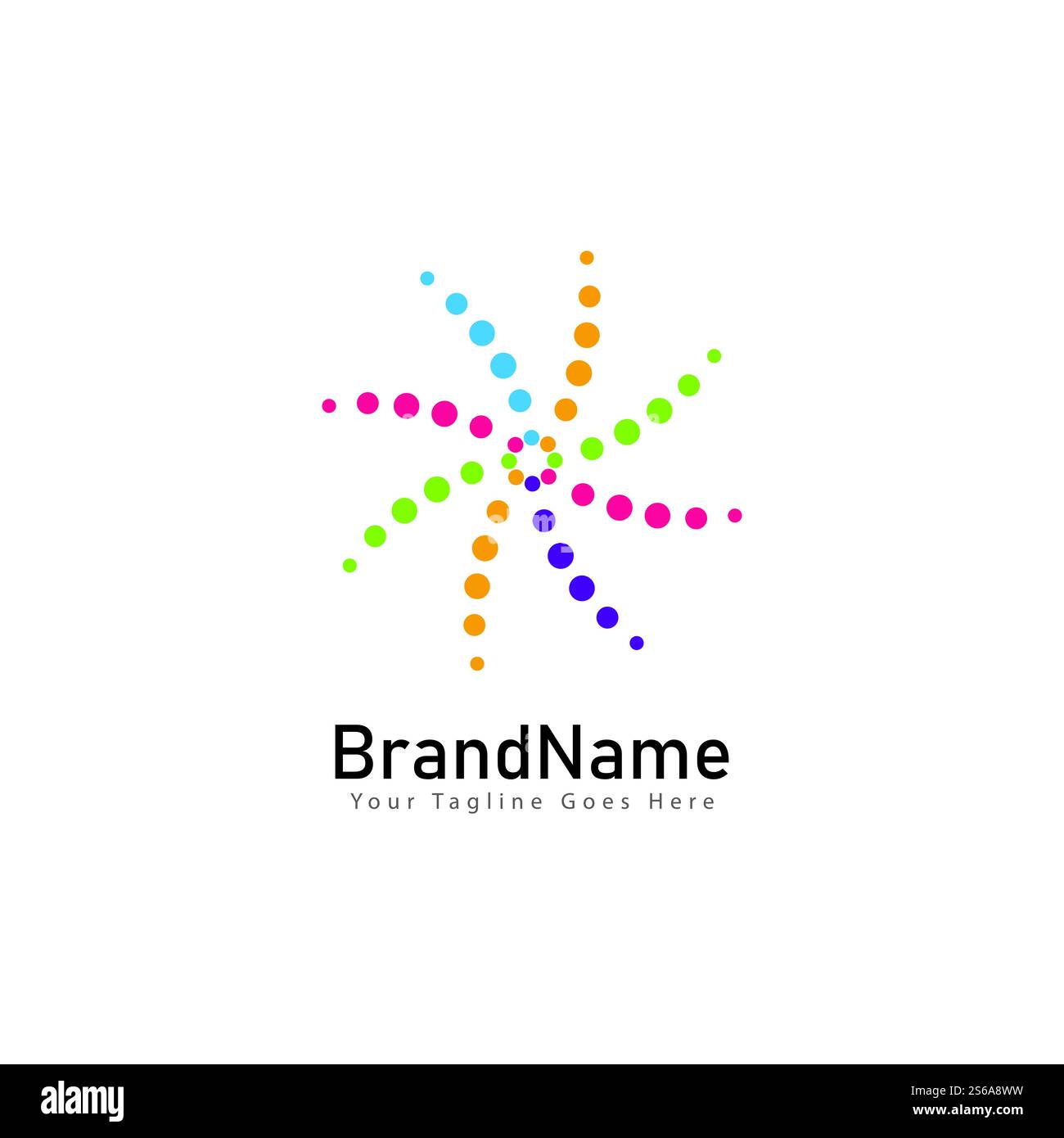 Circle Dots Creative Cool Logo Icon Design Stock Vector