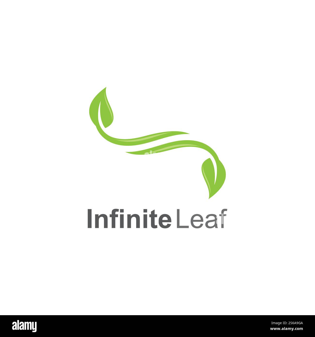 infinity leaf vector icon illustration logo template design Stock Vector