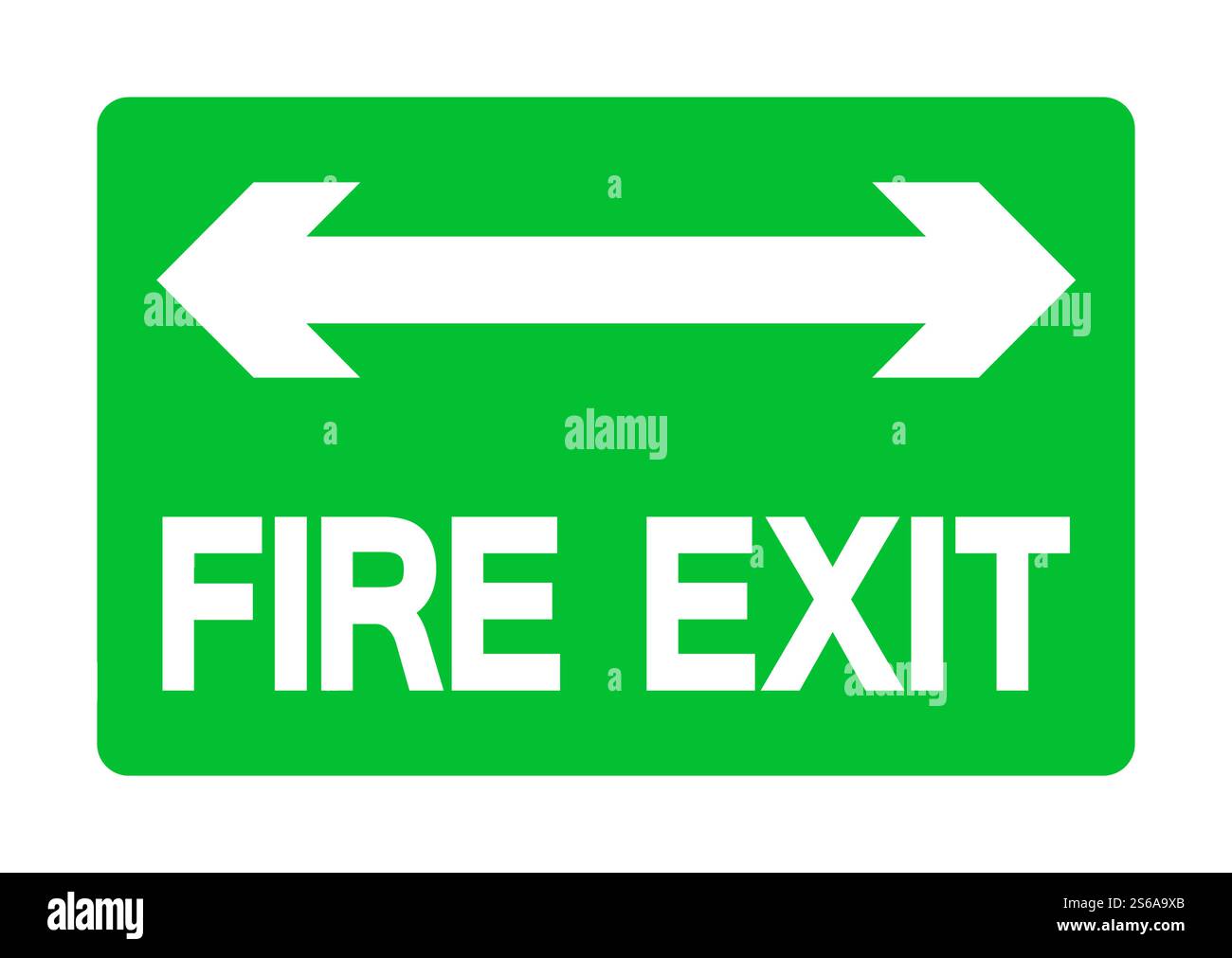 Exit Emergency Green Sign Isolate On White Background,Vector Illustration EPS.10 Stock Vector