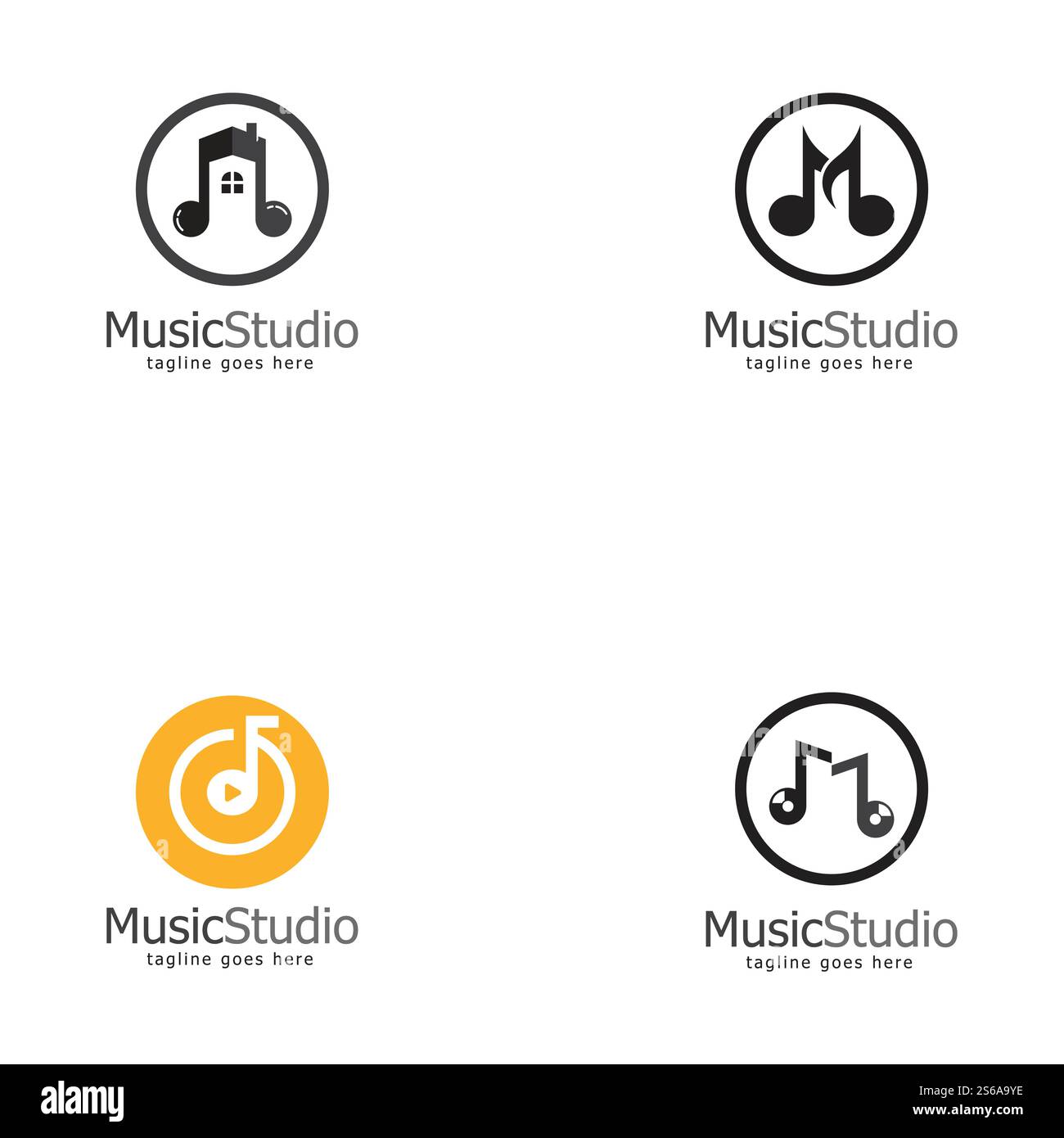 music studio logo template design vector Stock Vector Image & Art - Alamy