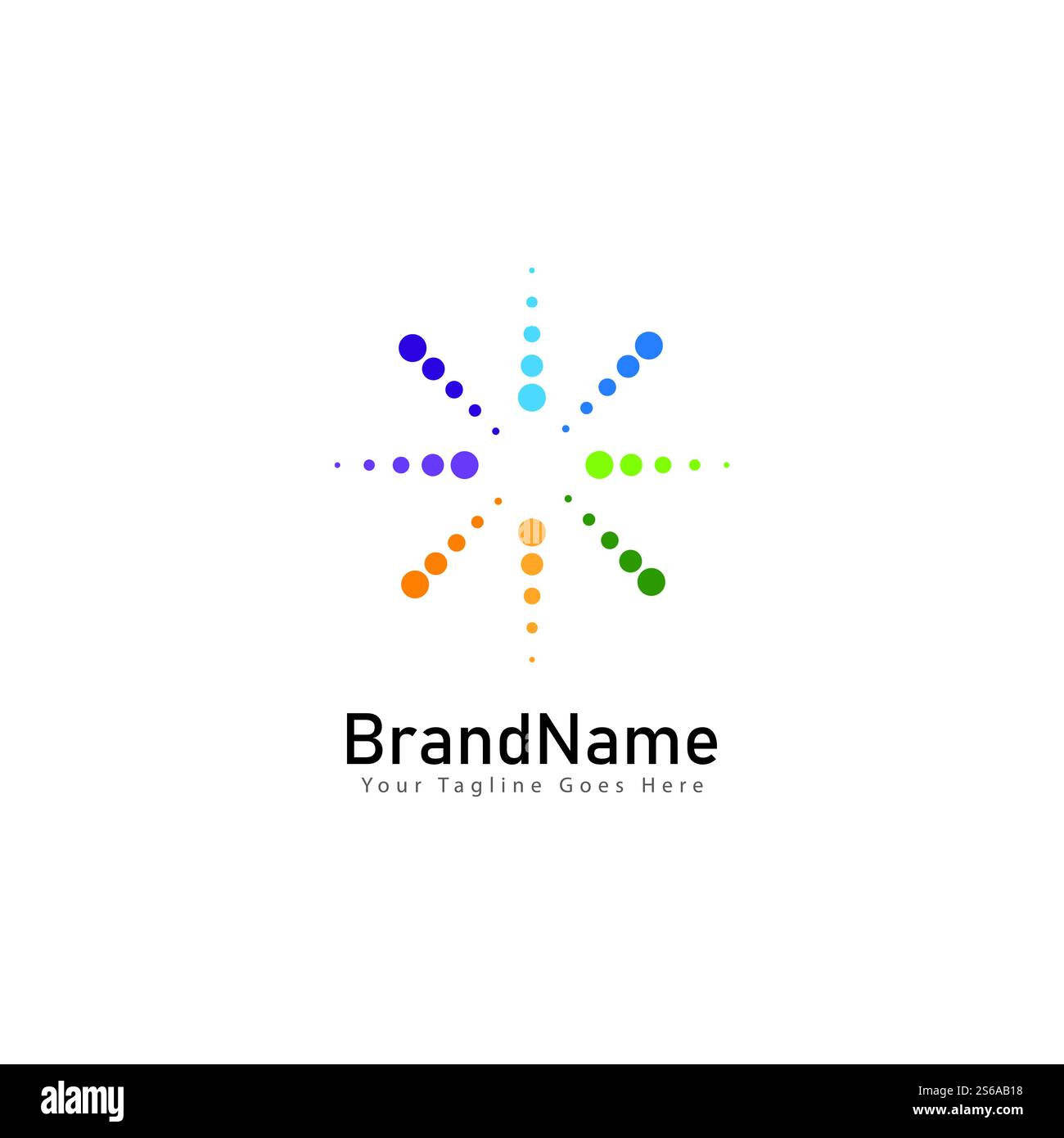 Circle Dots Creative Cool Logo Icon Design Stock Vector