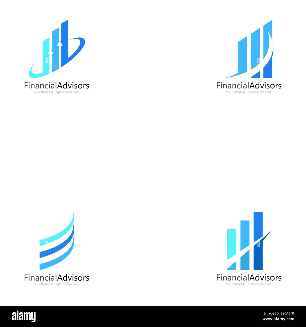 financial advisors logo design template vector icon Stock Vector