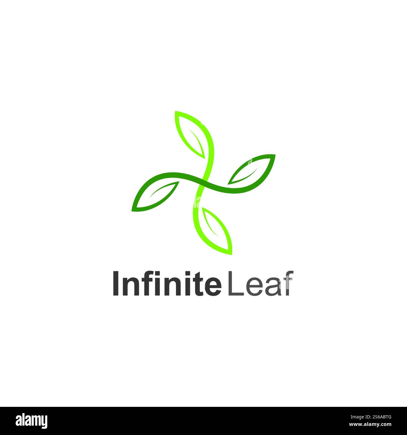infinity leaf vector icon illustration logo template design Stock Vector