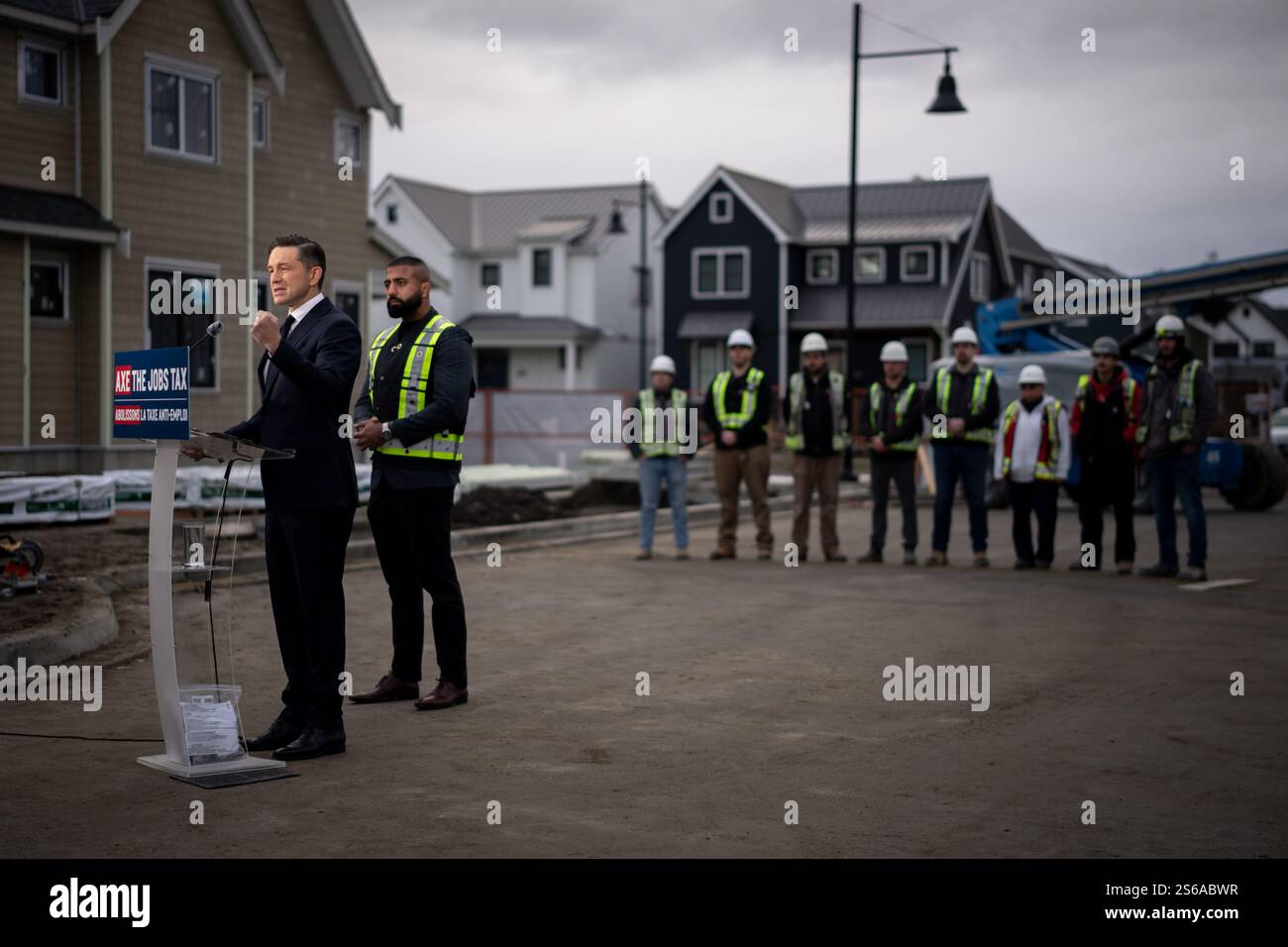 Vancouver, Canada. 16th Jan, 2025. Conservative Leader Pierre Poilievre speaks during a news